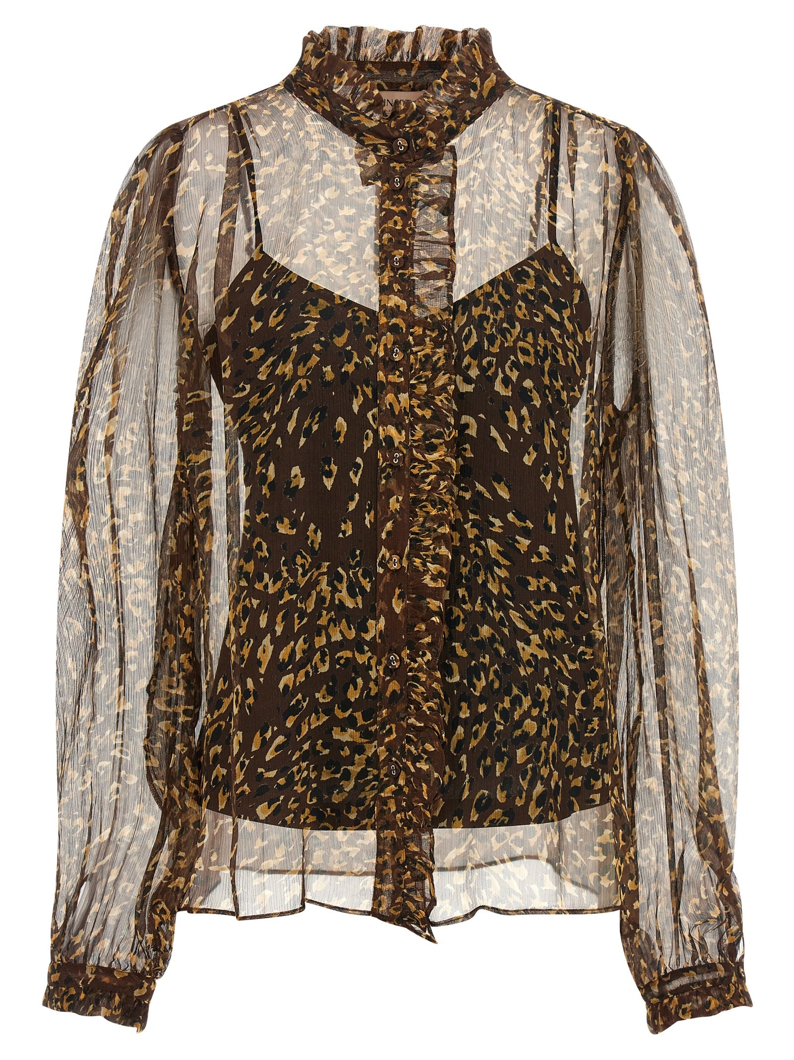 Twinset Braunes Hemd aus Polyester