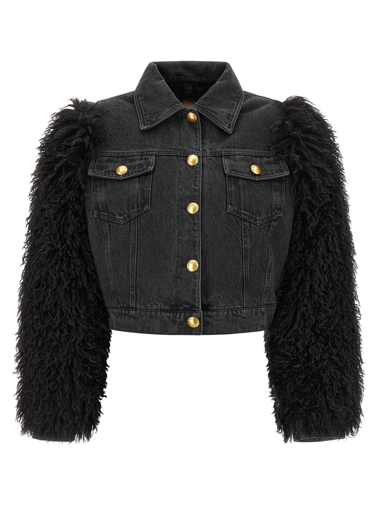 Twinset Schwarze Baumwoll-Denimjacke
