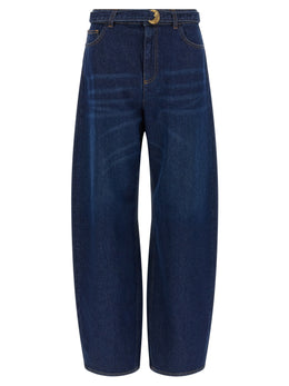 Twinset Blaue High-Waist Jeans aus Baumwolle
