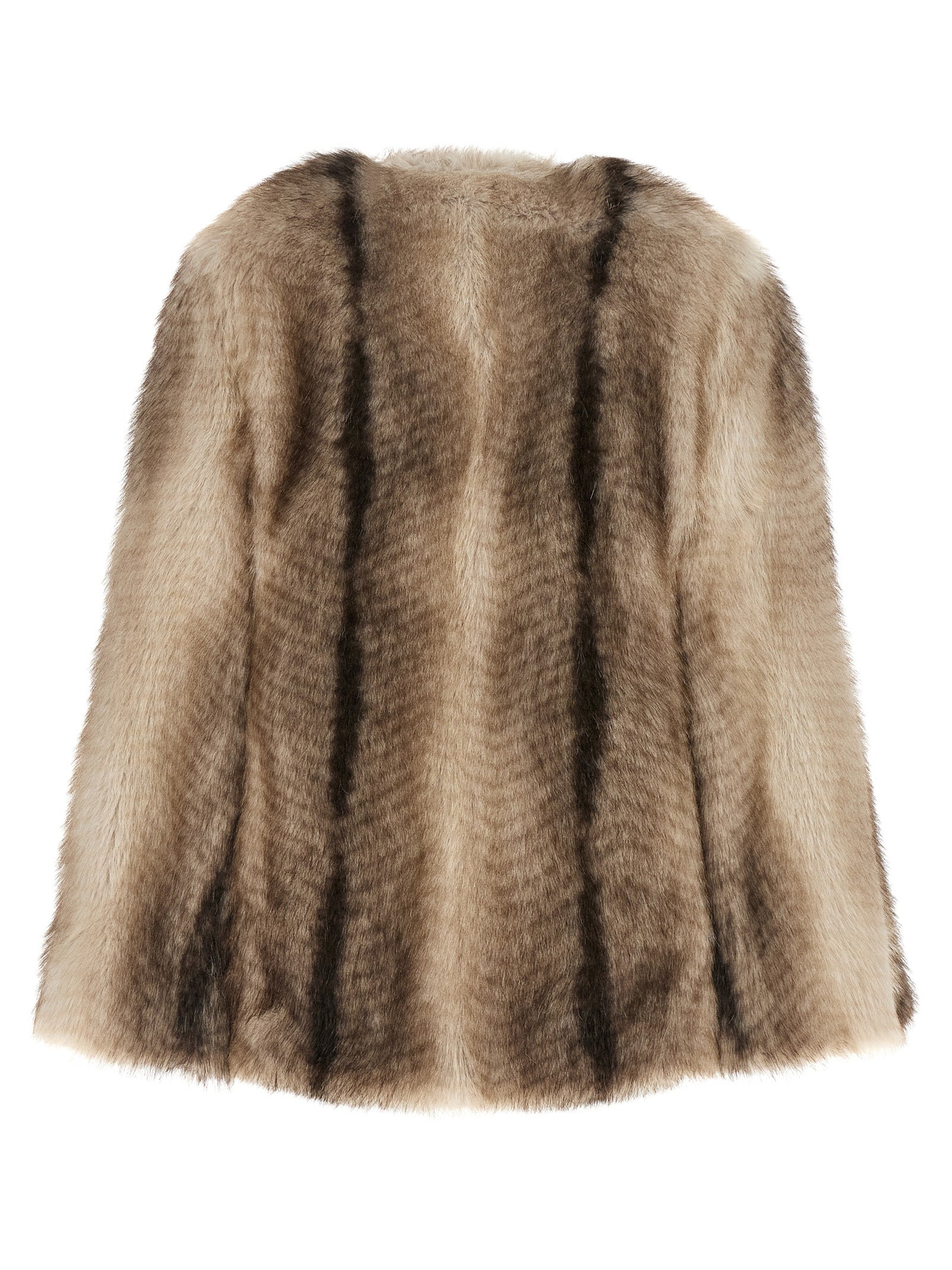 Twinset Braune Polyester-Jacke in voller Länge