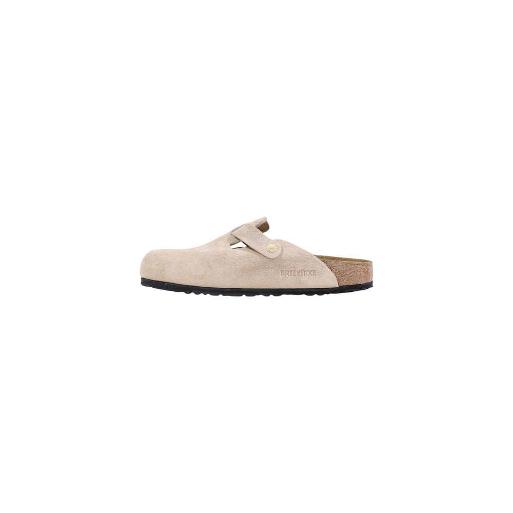 Birkenstock Beige Wildleder-Clogs