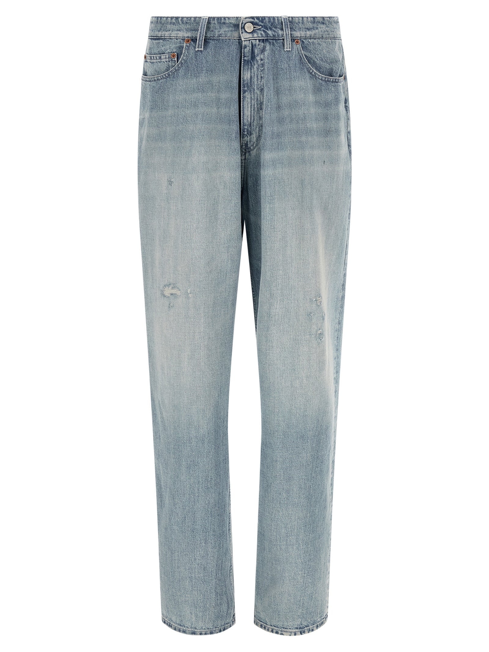 MM6 Maison Margiela Blaue Jeans aus Baumwolle im geraden Schnitt