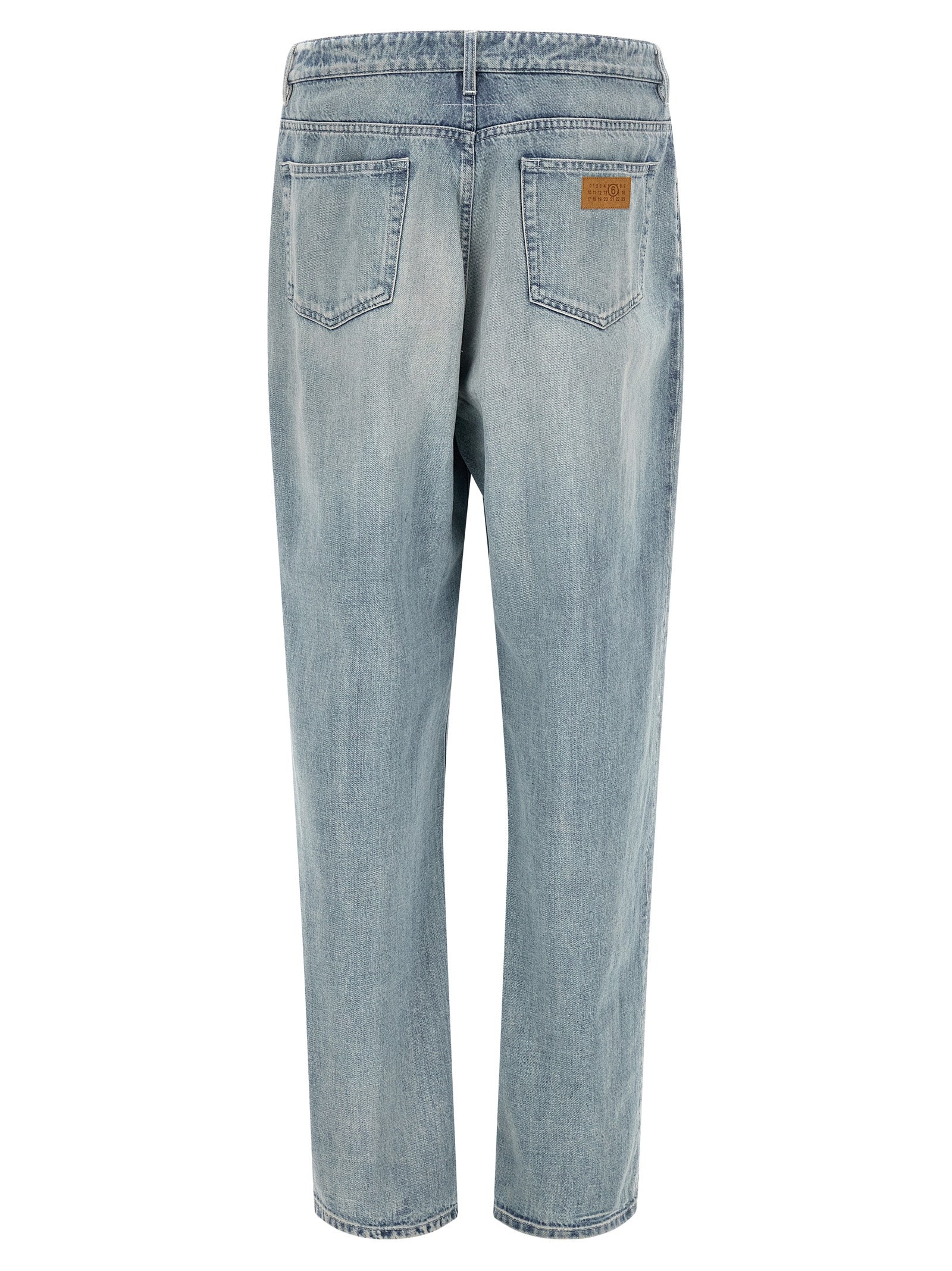 MM6 Maison Margiela Blaue Jeans aus Baumwolle im geraden Schnitt