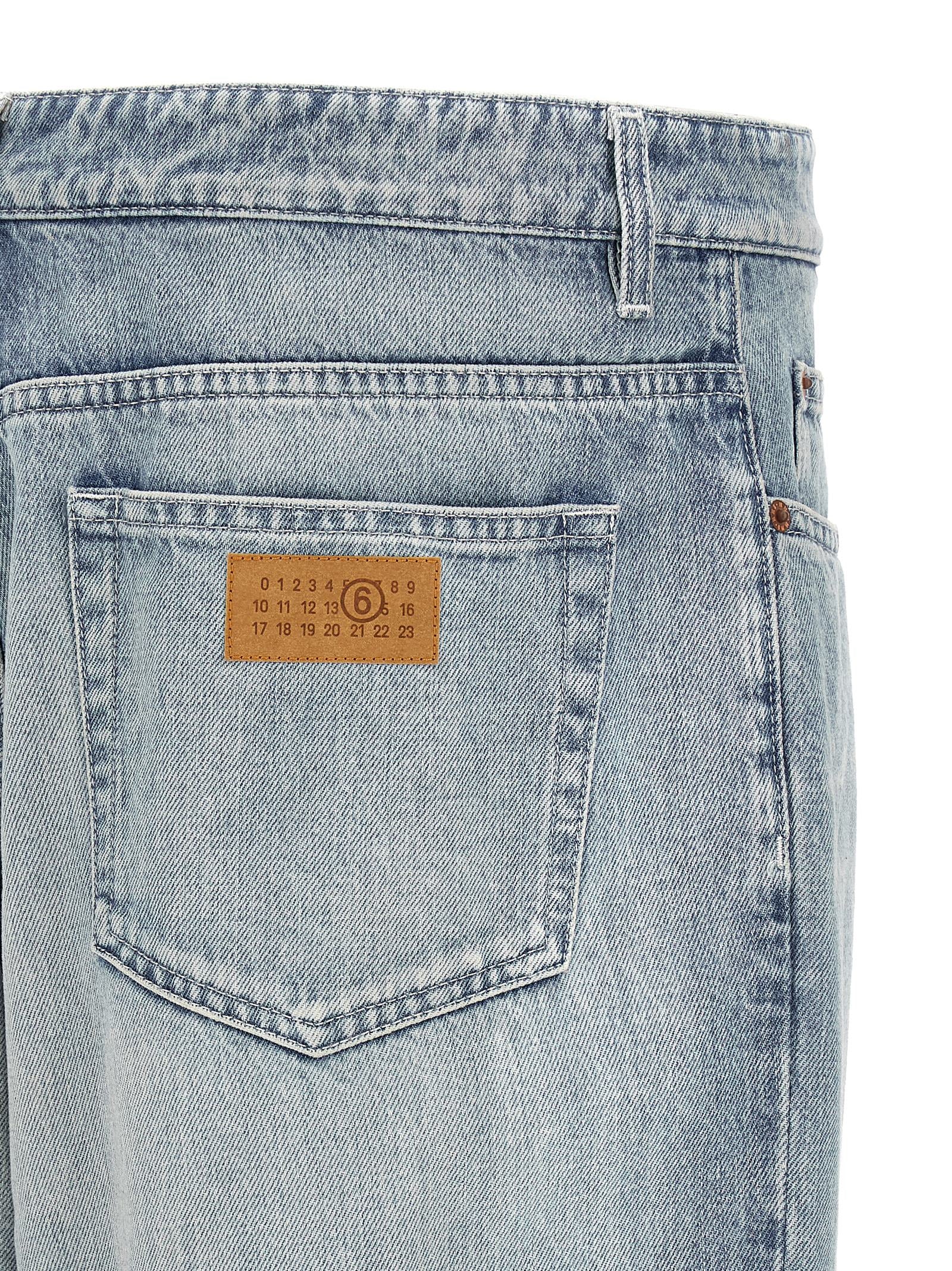 MM6 Maison Margiela Blaue Jeans aus Baumwolle im geraden Schnitt