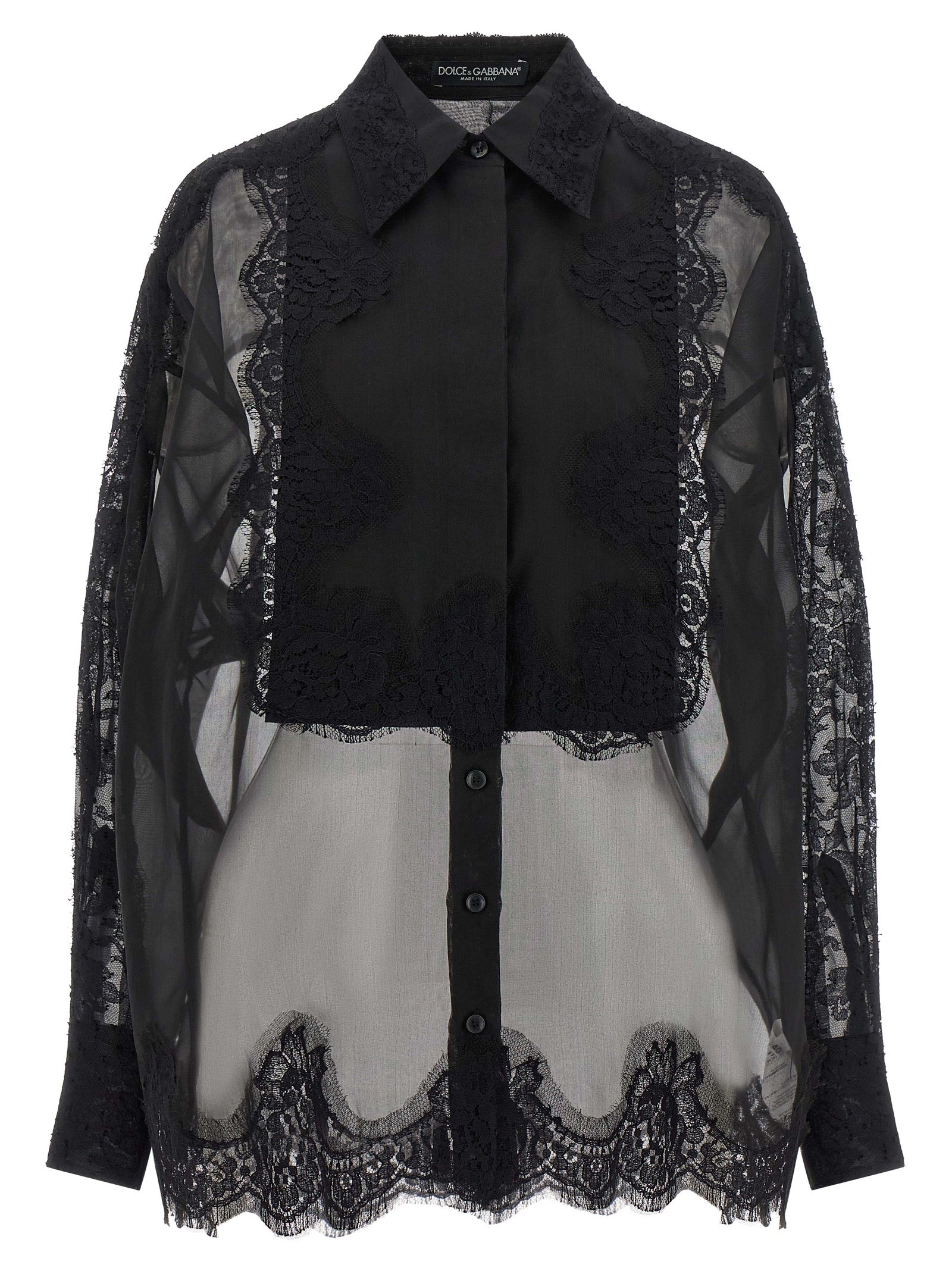Dolce & Gabbana Schwarze Seidenbluse