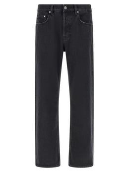 Golden Goose Schwarze Baumwoll-Jeans mit geradem Bein
