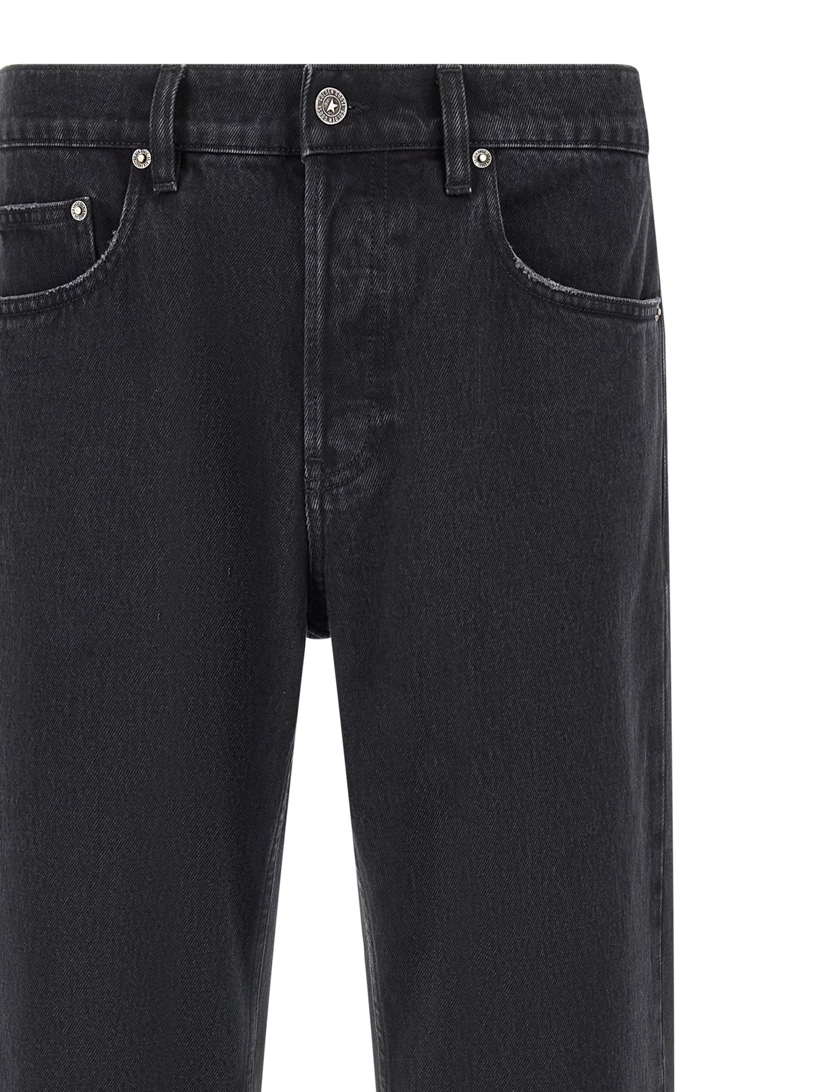 Golden Goose Schwarze Baumwoll-Jeans mit geradem Bein