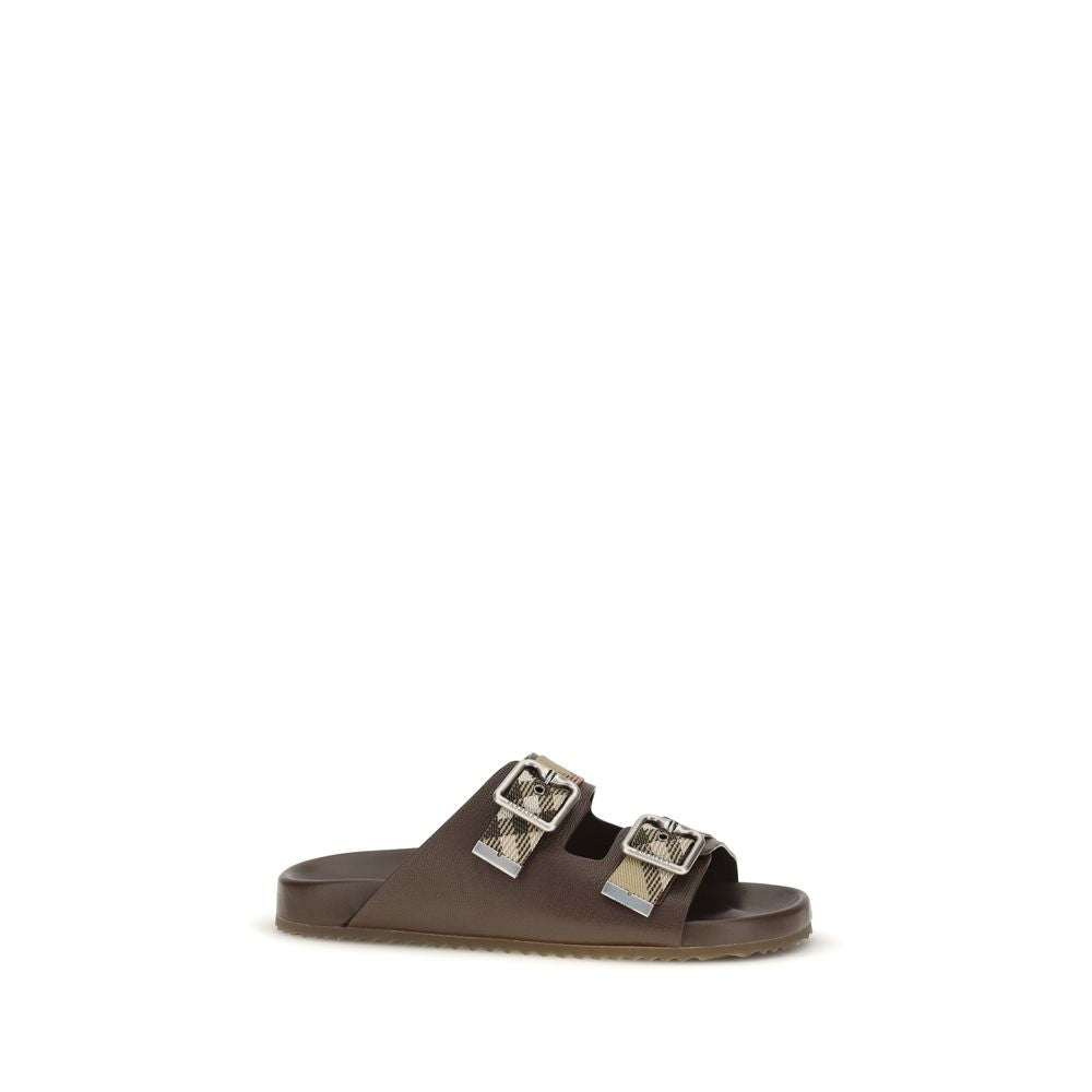 Burberry Braune Sandalen aus Ziegenleder