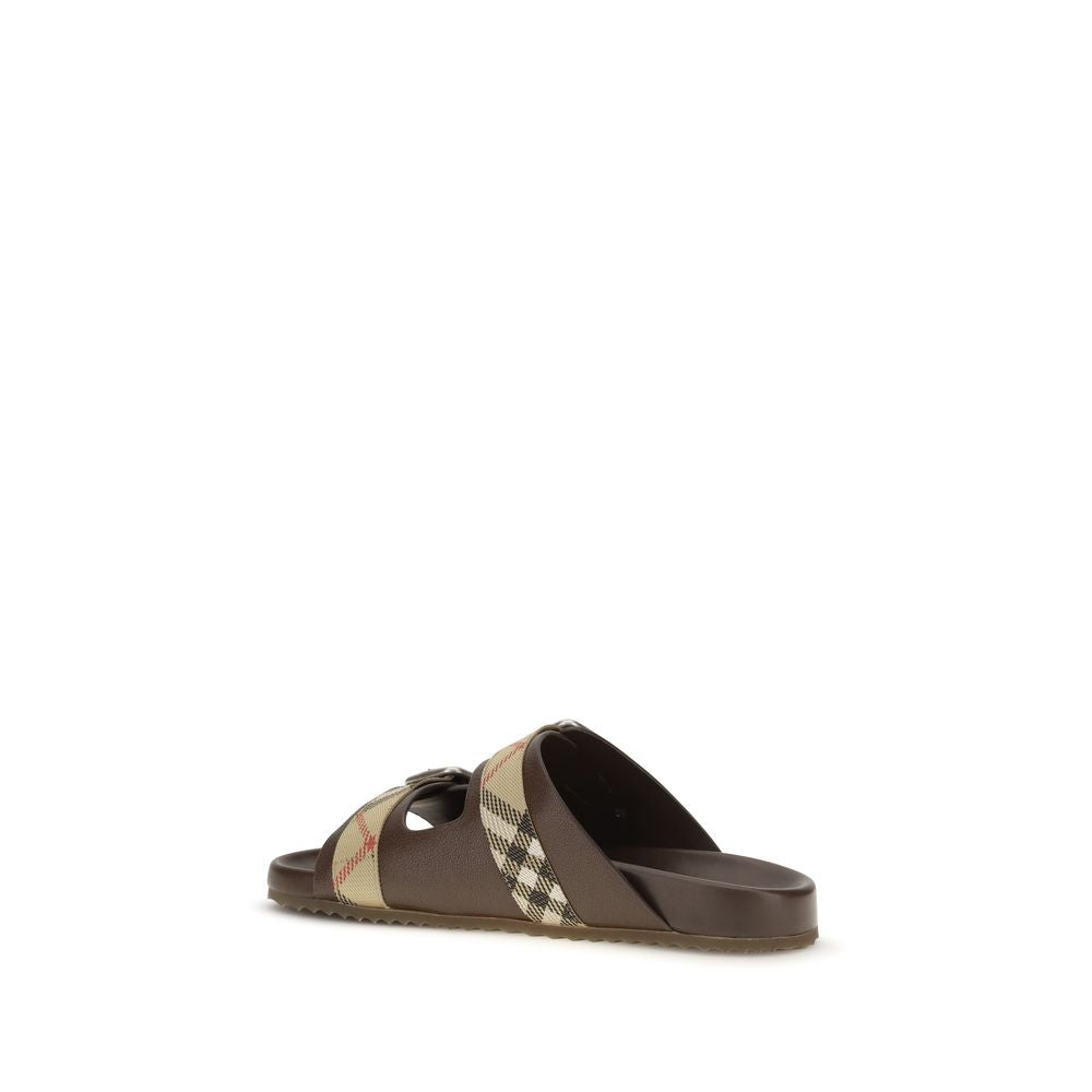 Burberry Braune Sandalen aus Ziegenleder