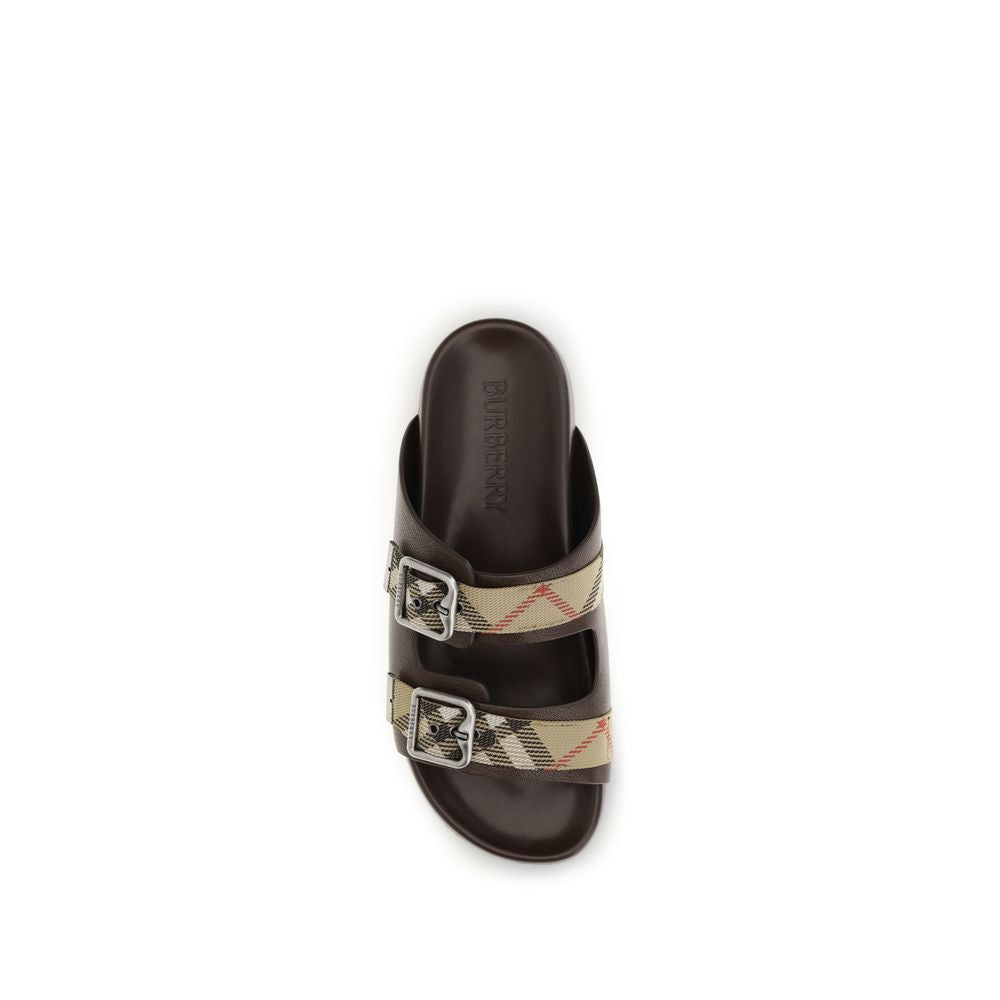 Burberry Braune Sandalen aus Ziegenleder