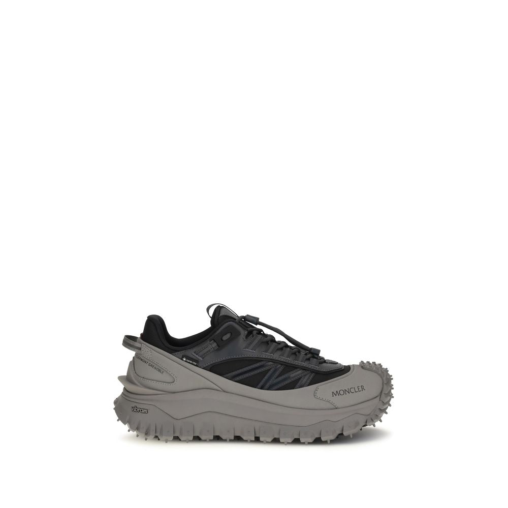 Moncler Graue Kalbsleder Bos Taurus Athletic Sneaker