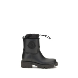Moncler Schwarze PVC-Gummistiefel