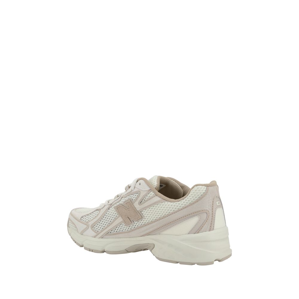 New Balance Weiße Stoff-Sneaker im Athletic-Look