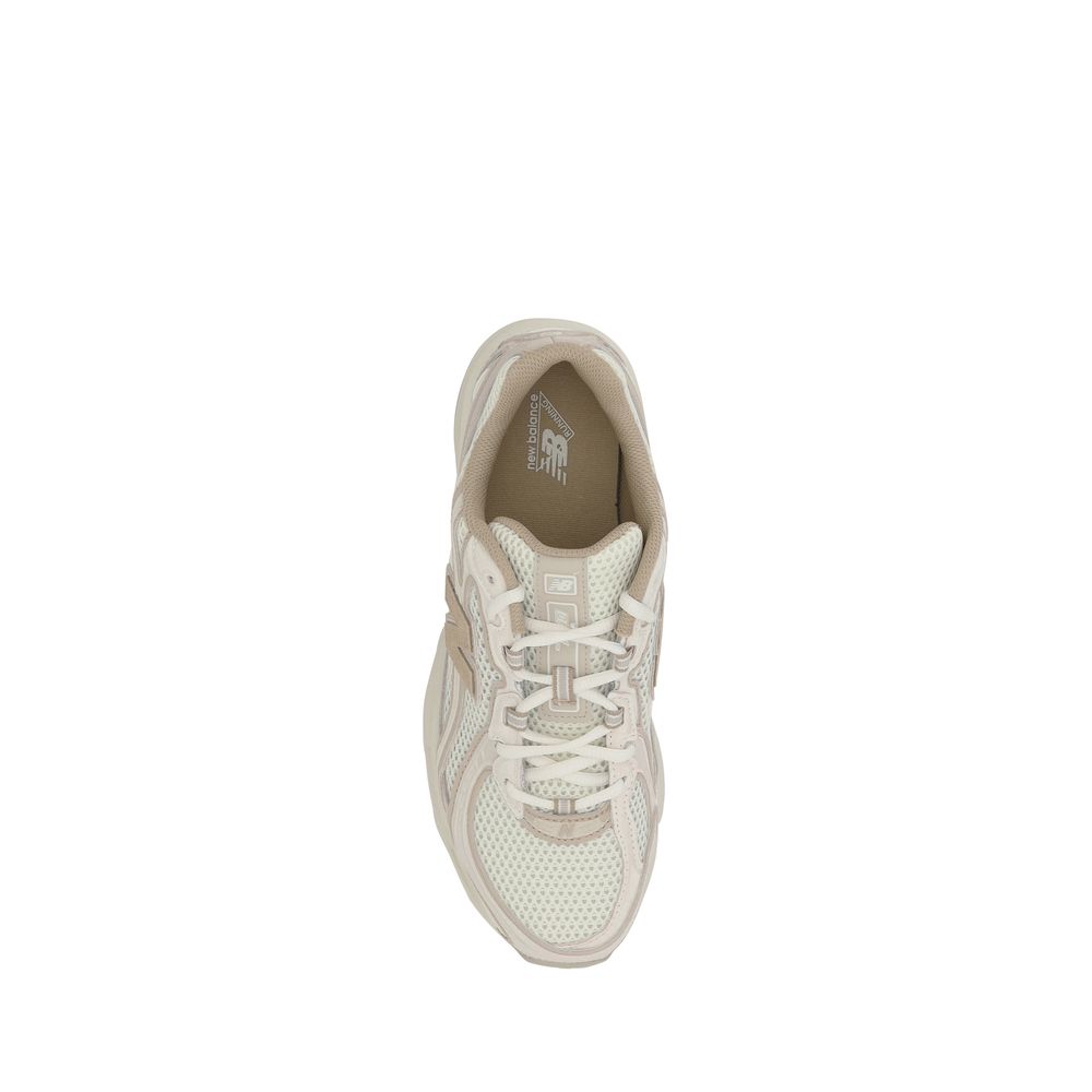 New Balance Weiße Stoff-Sneaker im Athletic-Look
