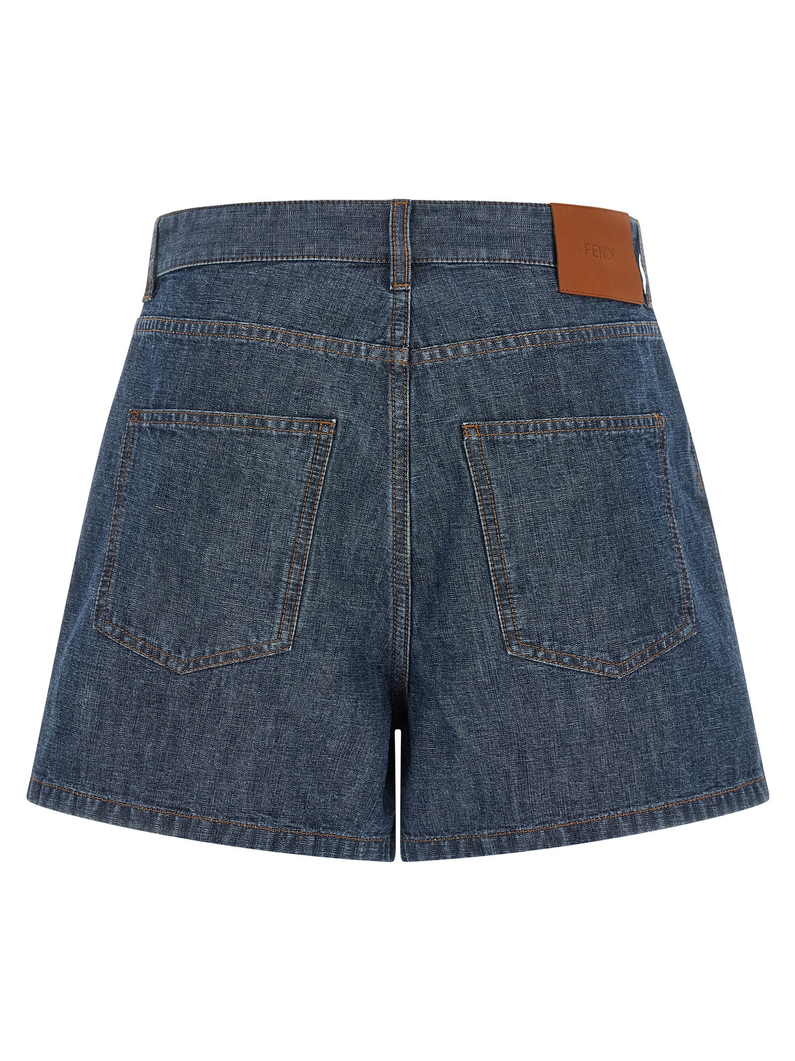 Fendi Blaue Baumwoll-Bermudashorts