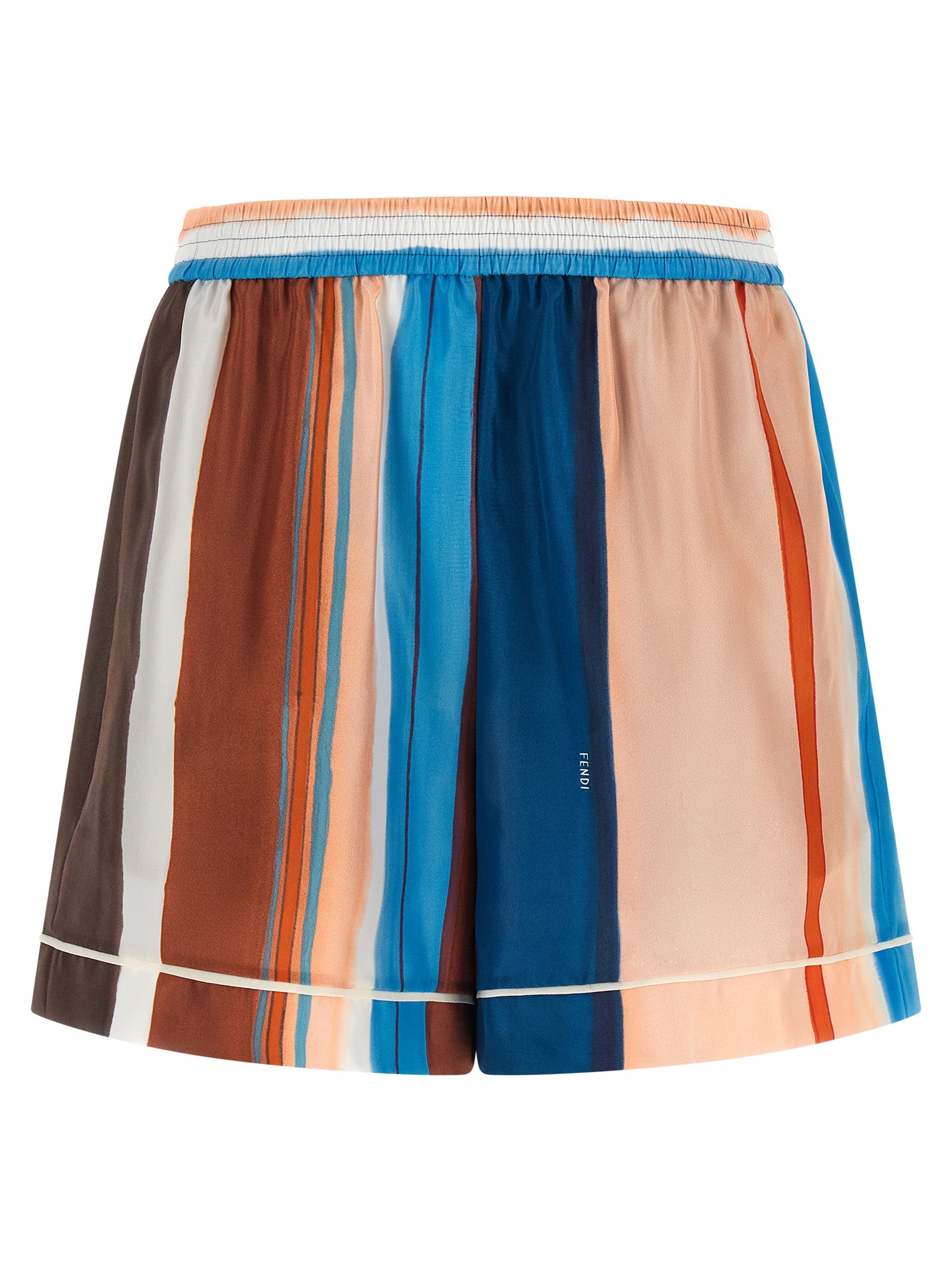 Fendi Mehrfarbige Cargo-Shorts aus Seide