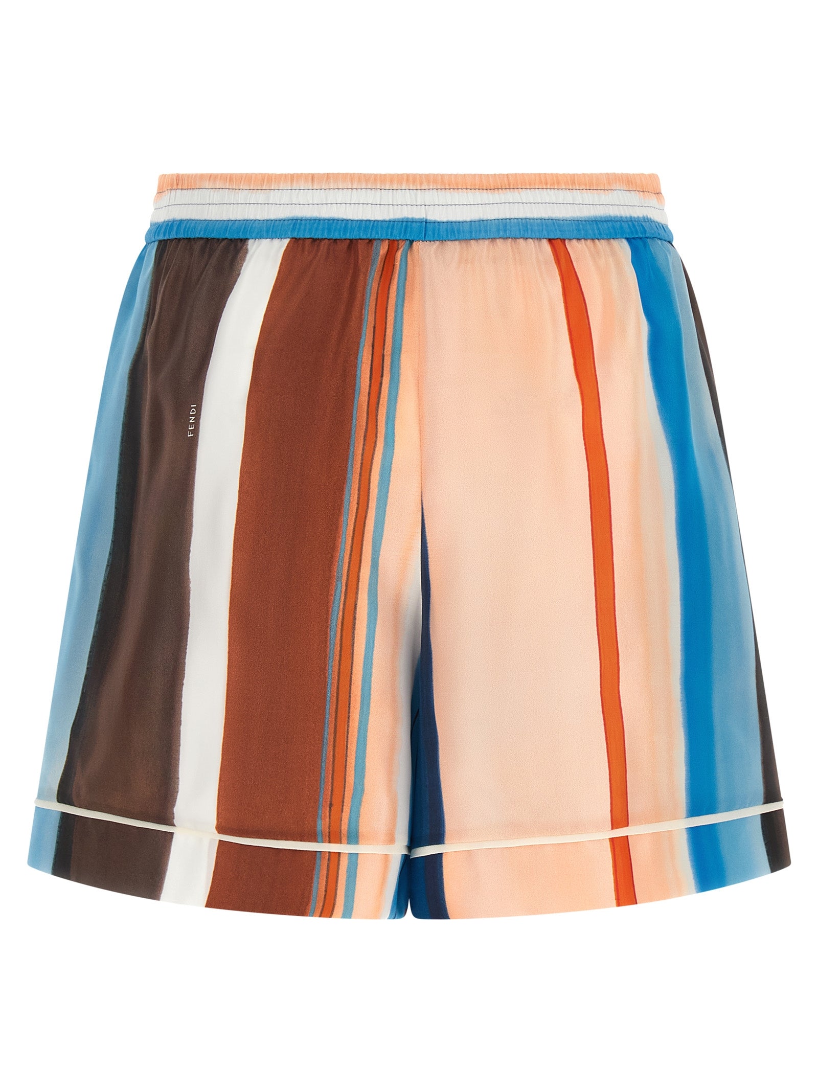 Fendi Mehrfarbige Cargo-Shorts aus Seide