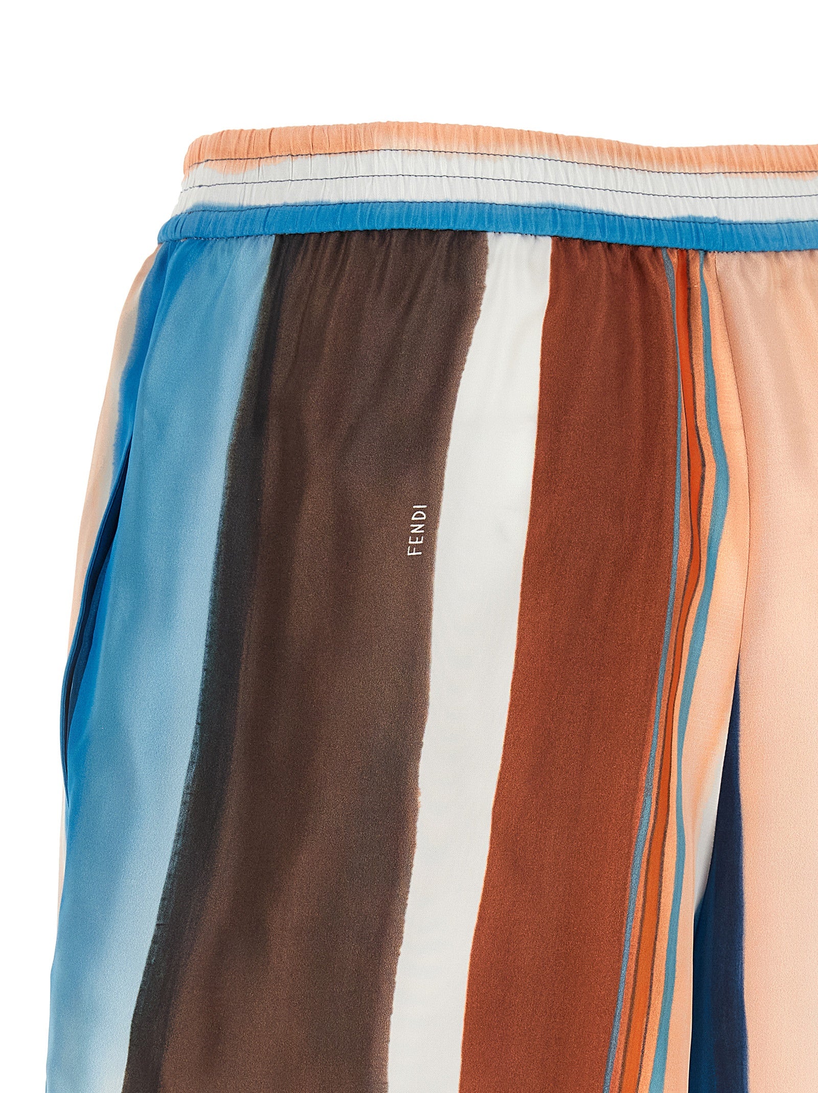 Fendi Mehrfarbige Cargo-Shorts aus Seide