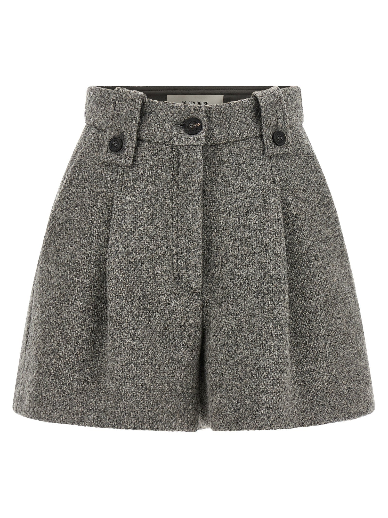 Golden Goose Graue Bermuda-Shorts aus reiner Schurwolle