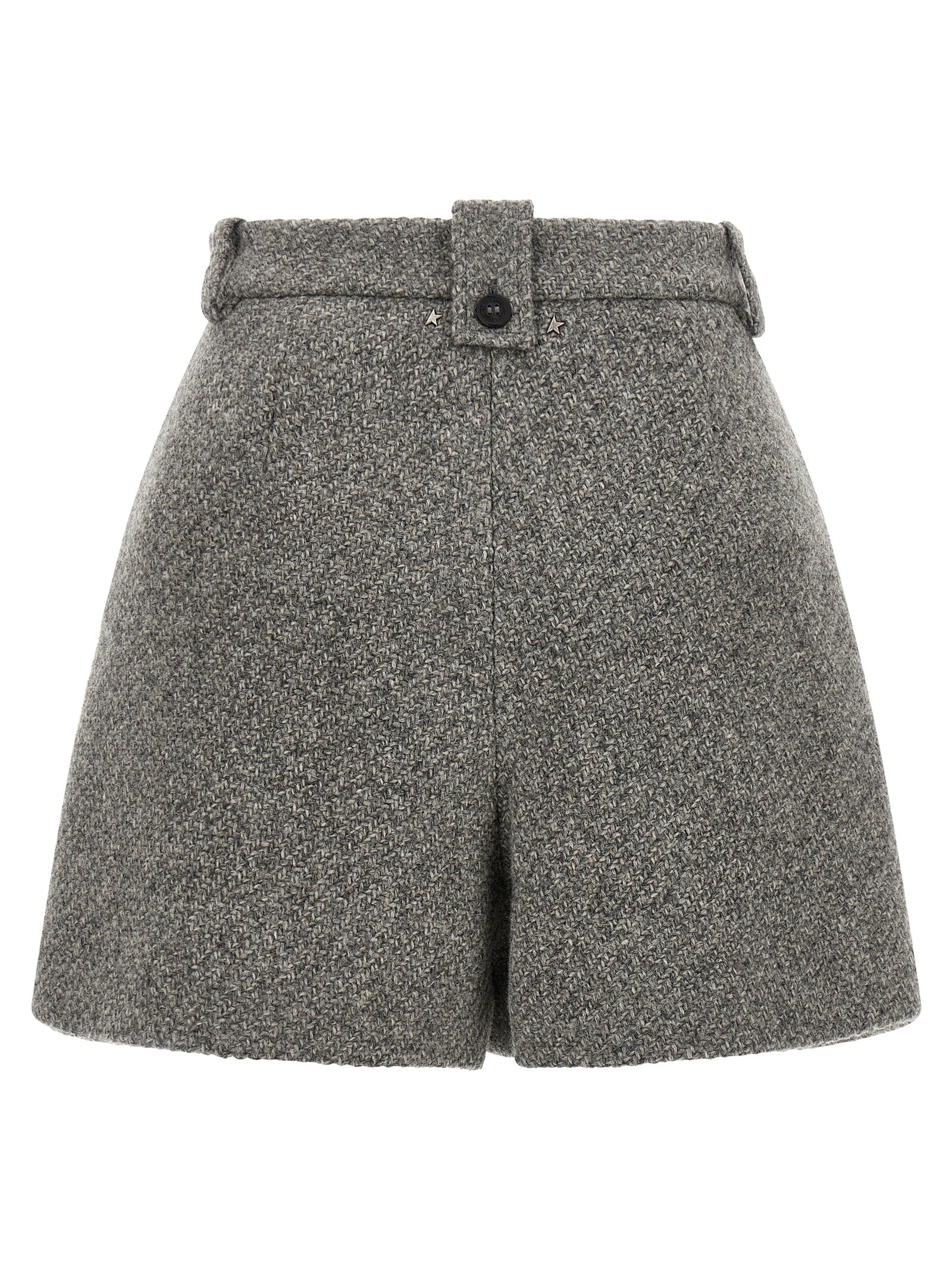 Golden Goose Graue Bermuda-Shorts aus reiner Schurwolle