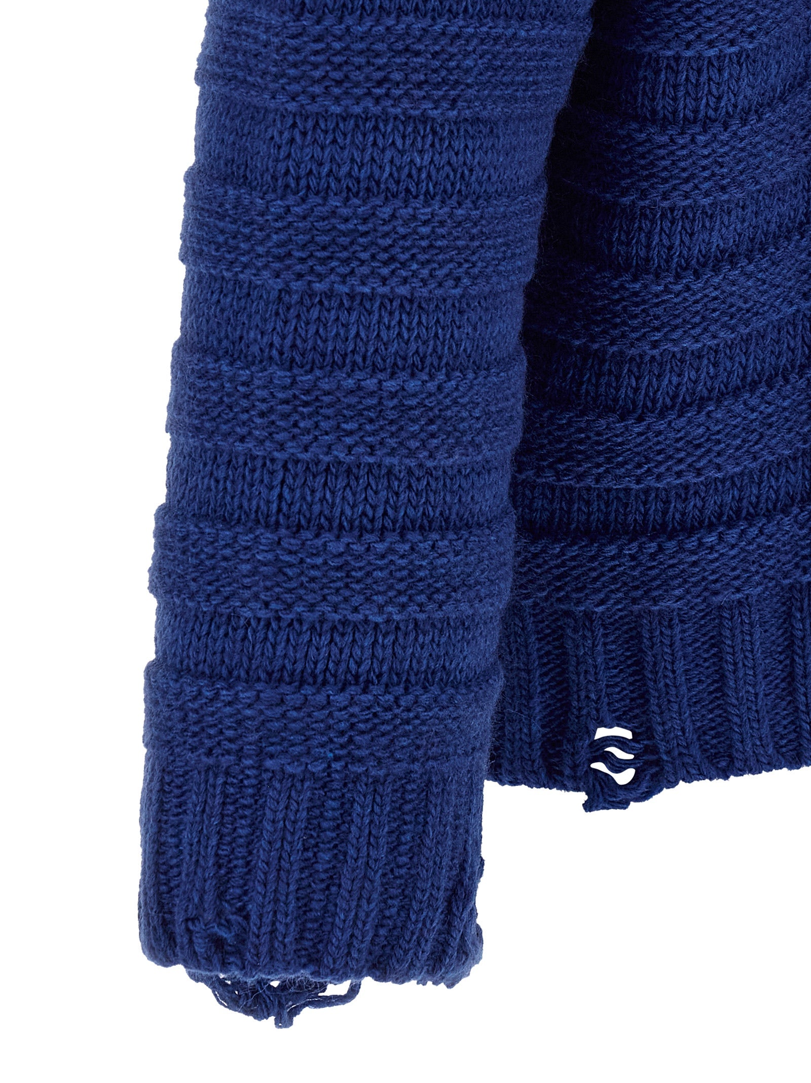 MM6 Maison Margiela Blauer Cardigan aus Schurwolle