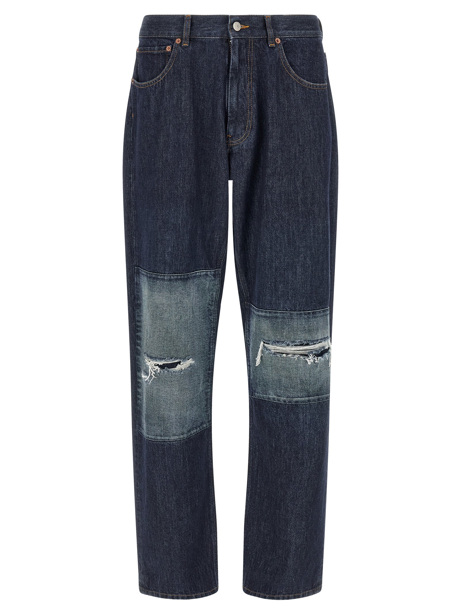 MM6 Maison Margiela Blaue Jeans aus Baumwolle im geraden Schnitt