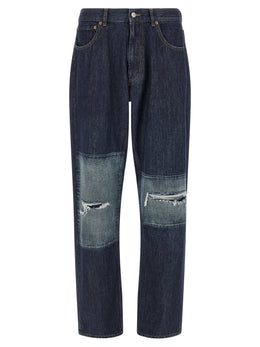 MM6 Maison Margiela Blaue Jeans aus Baumwolle im geraden Schnitt
