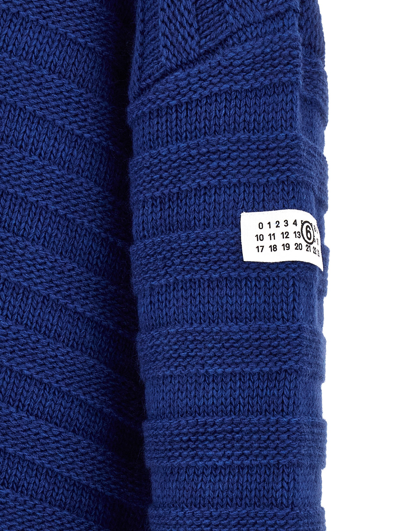 MM6 Maison Margiela Blauer Cardigan aus Schurwolle