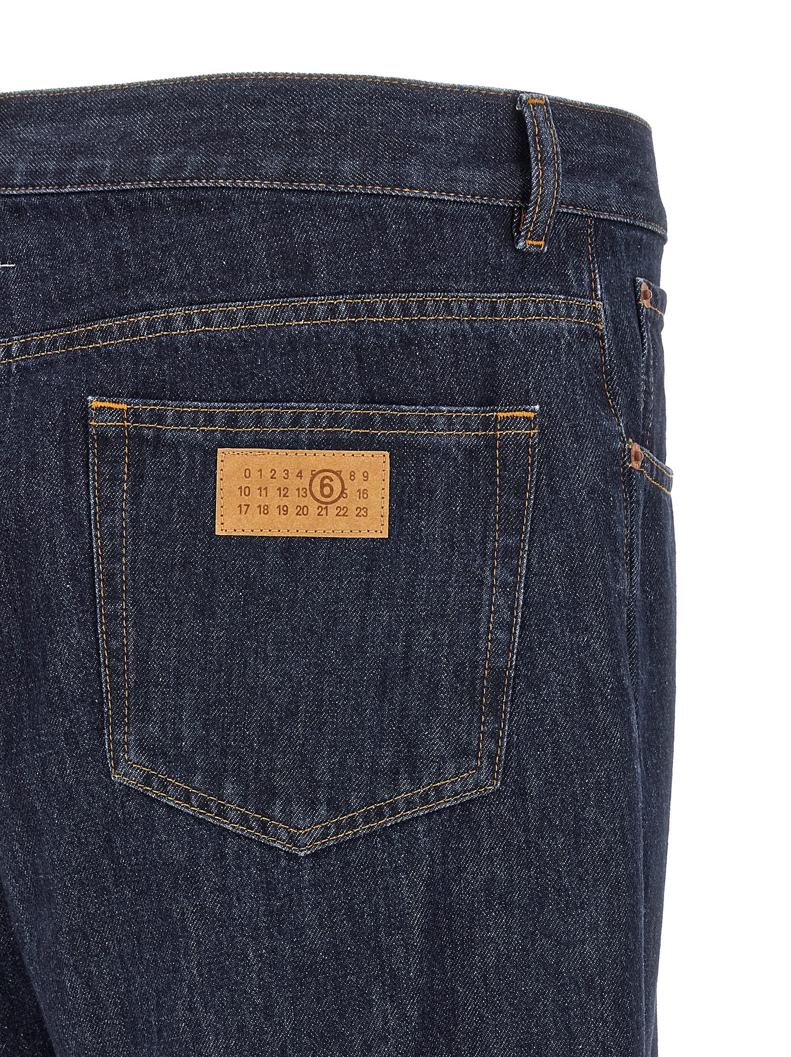 MM6 Maison Margiela Blaue Jeans aus Baumwolle im geraden Schnitt