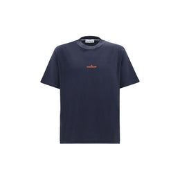 Stone Island Blaues Baumwoll-Sportswear-T-Shirt