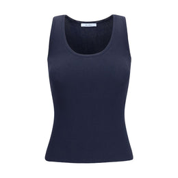 Max Mara Blaue Viskose-Tanktops