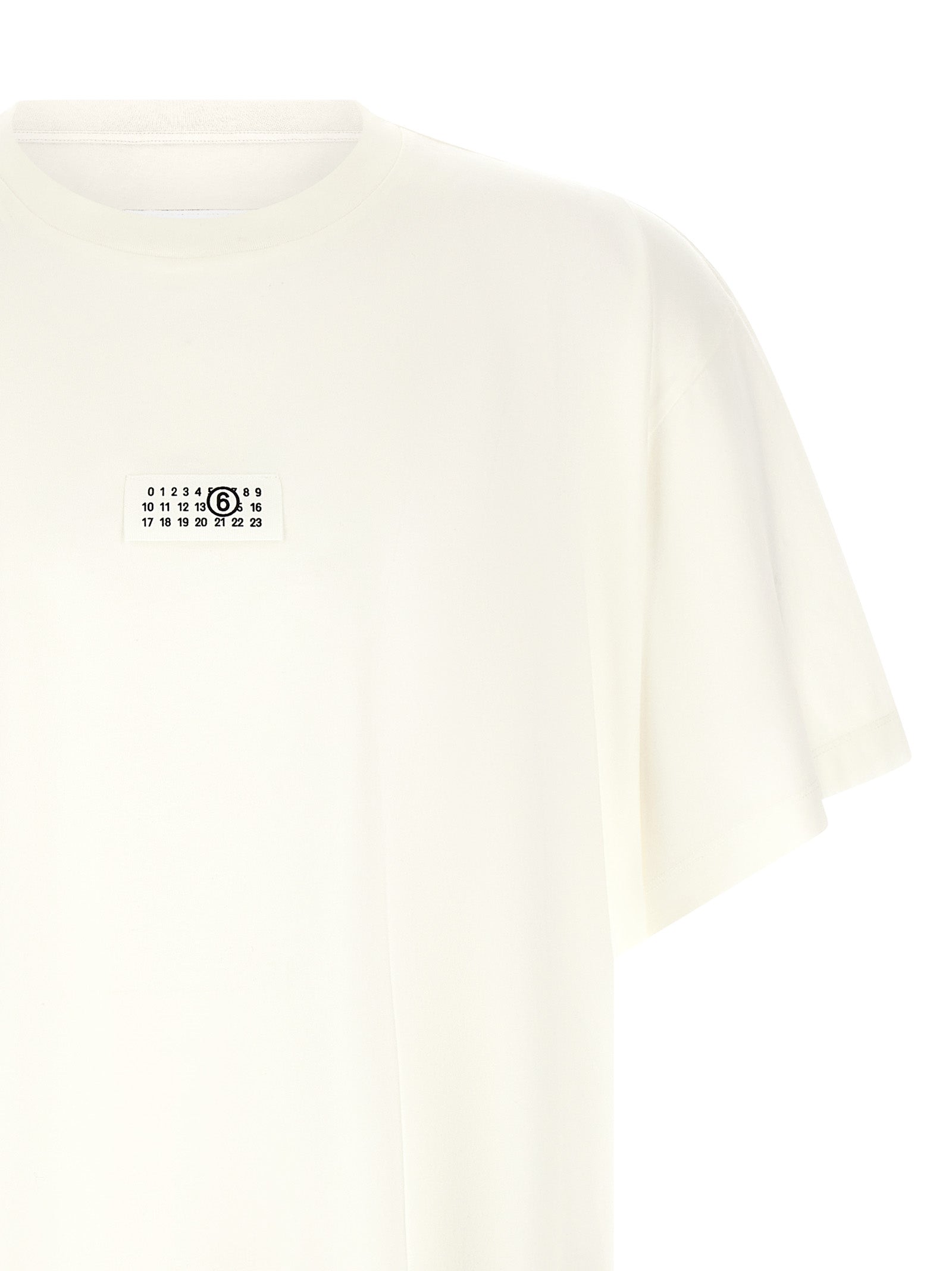 MM6 Maison Margiela Weißes Baumwoll-T-Shirt