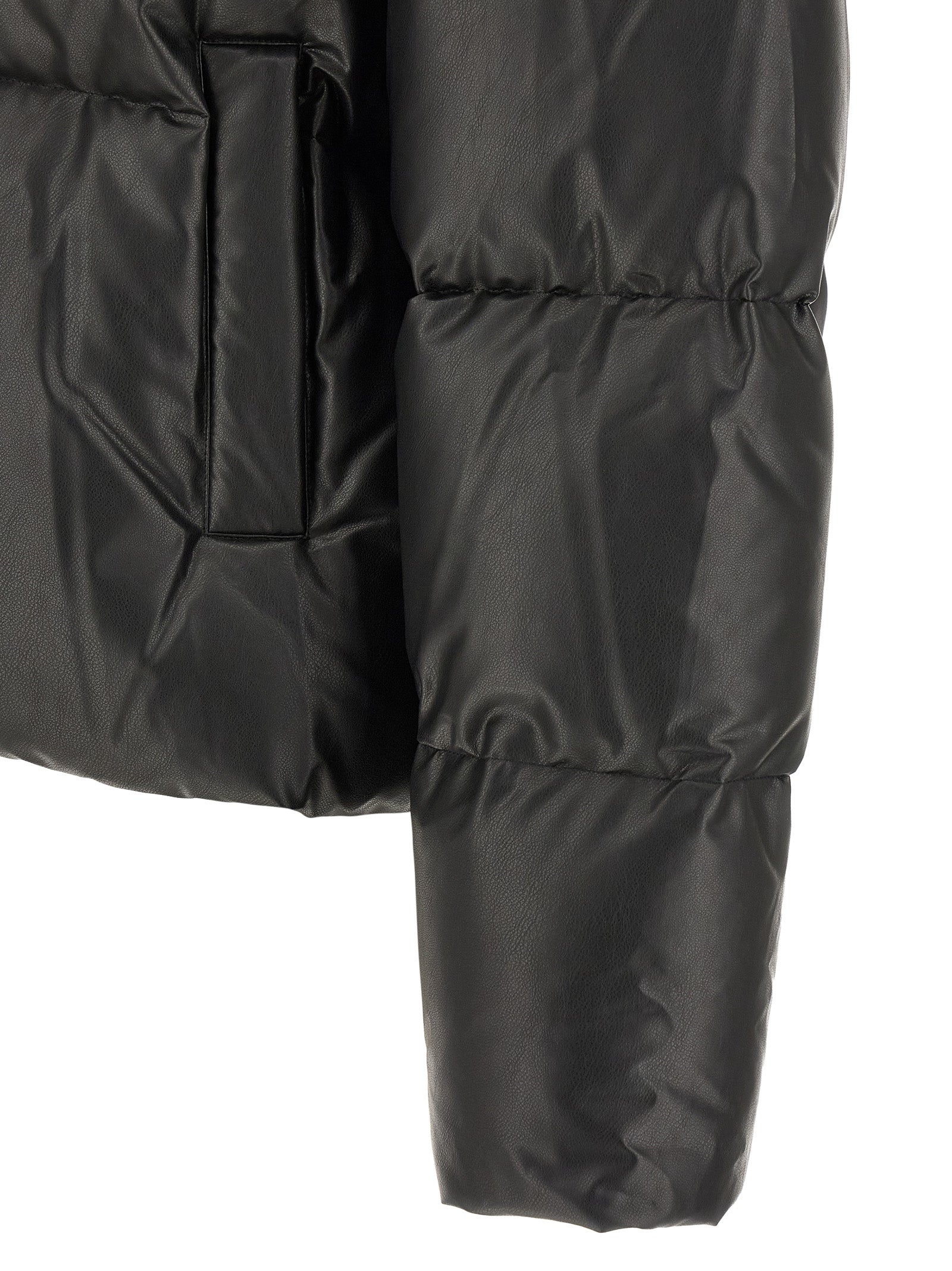 MM6 Maison Margiela Schwarze Polyester-Jacke in voller Länge