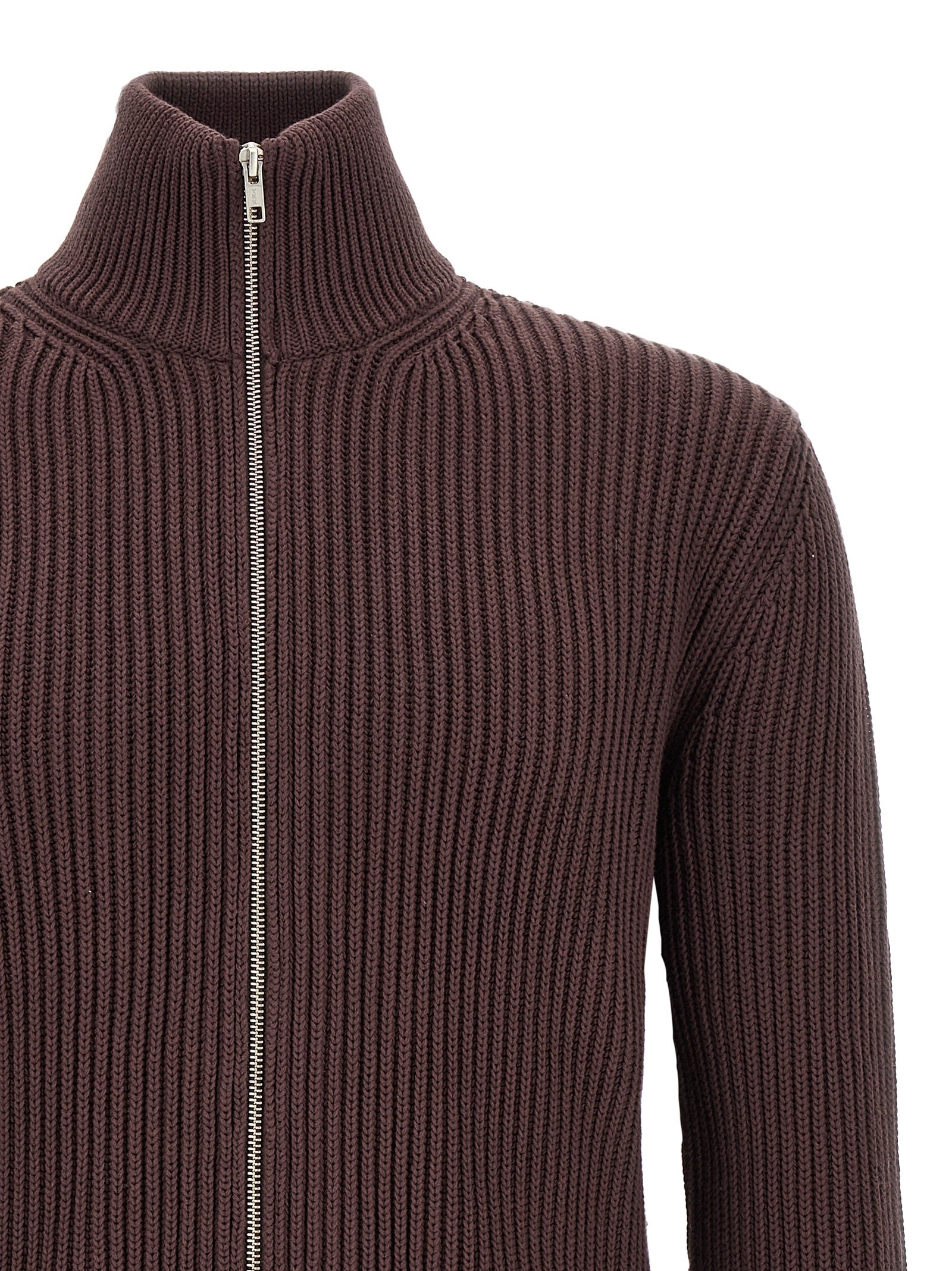 MM6 Maison Margiela Brauner Baumwollcardigan