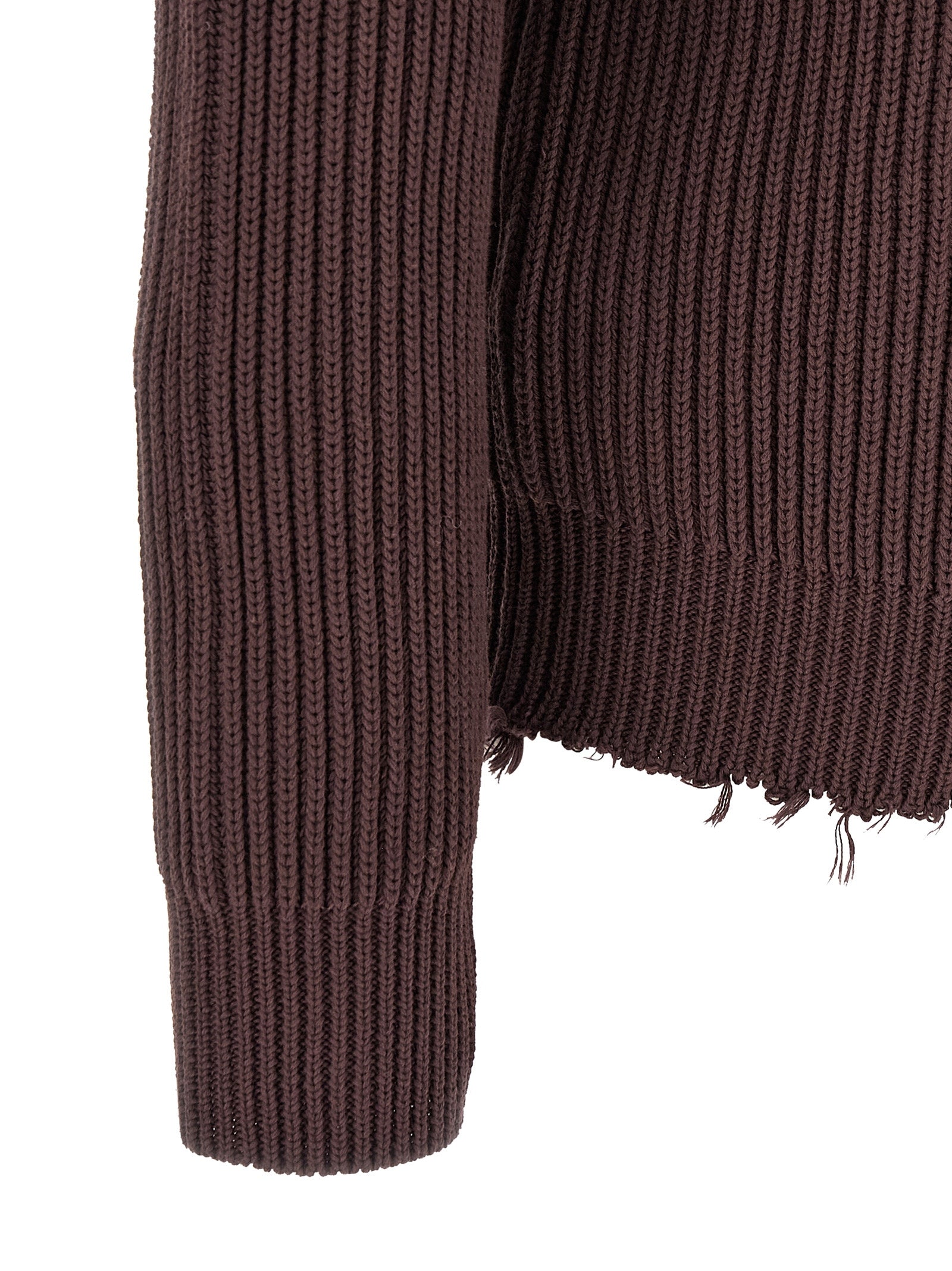 MM6 Maison Margiela Brauner Baumwollcardigan
