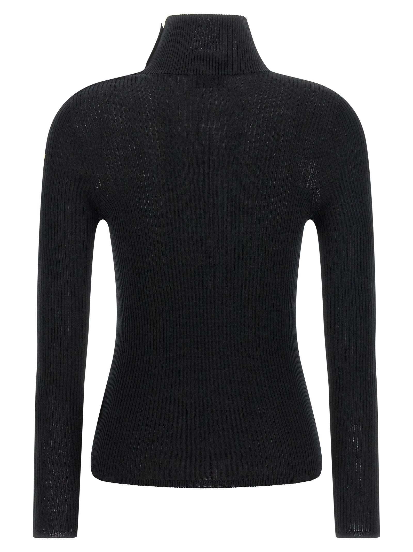 Moncler Schwarzer Cardigan aus Schurwolle