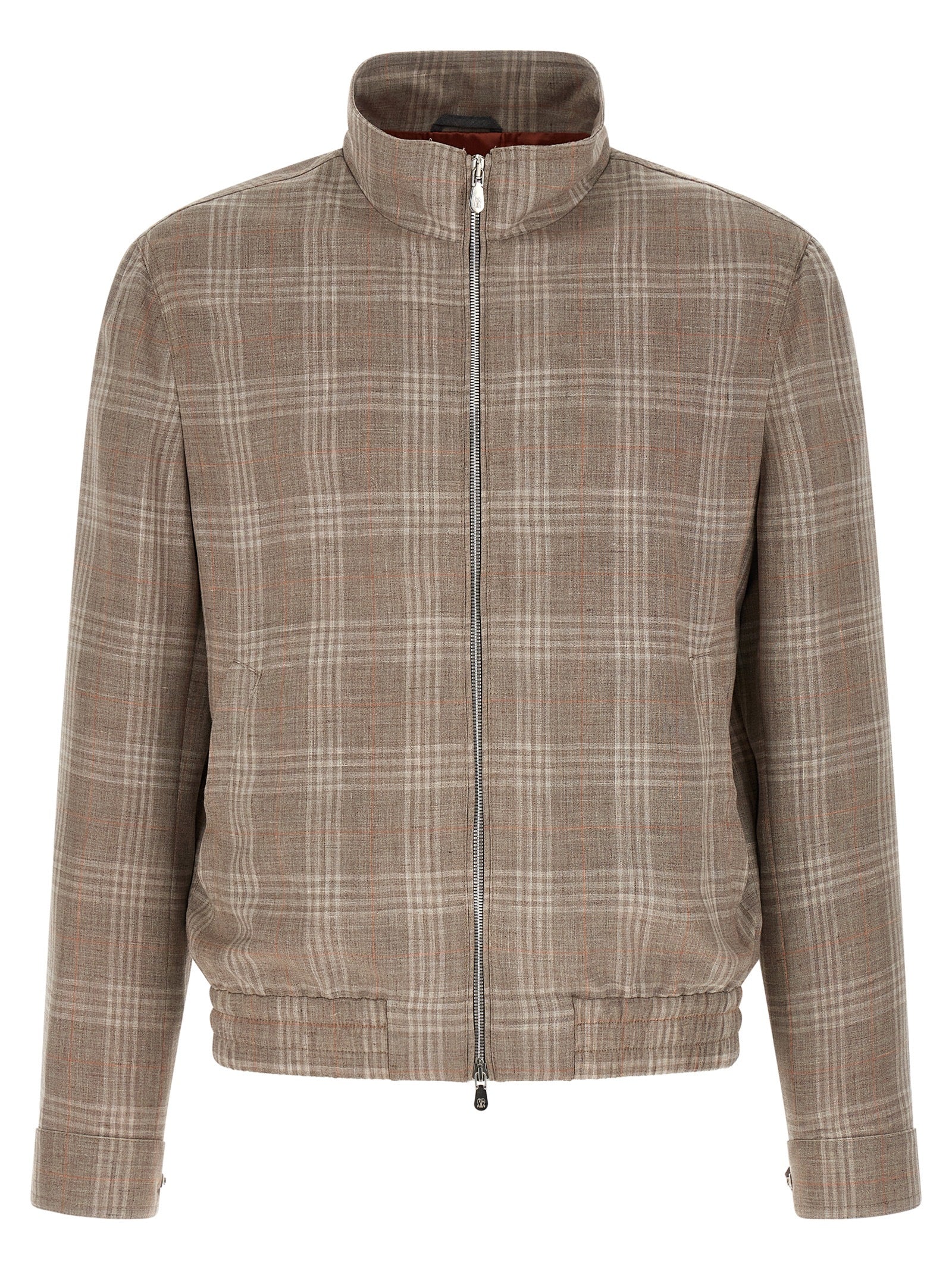 Brunello Cucinelli Brauner Wollmantel in voller Länge