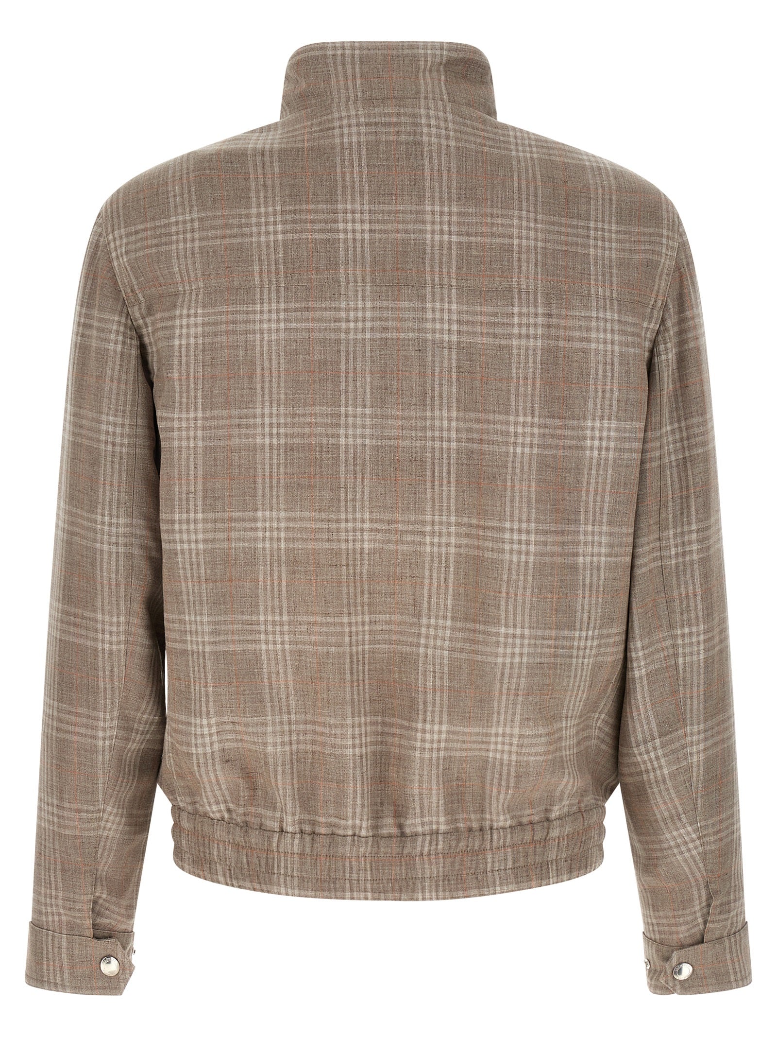 Brunello Cucinelli Brauner Wollmantel in voller Länge