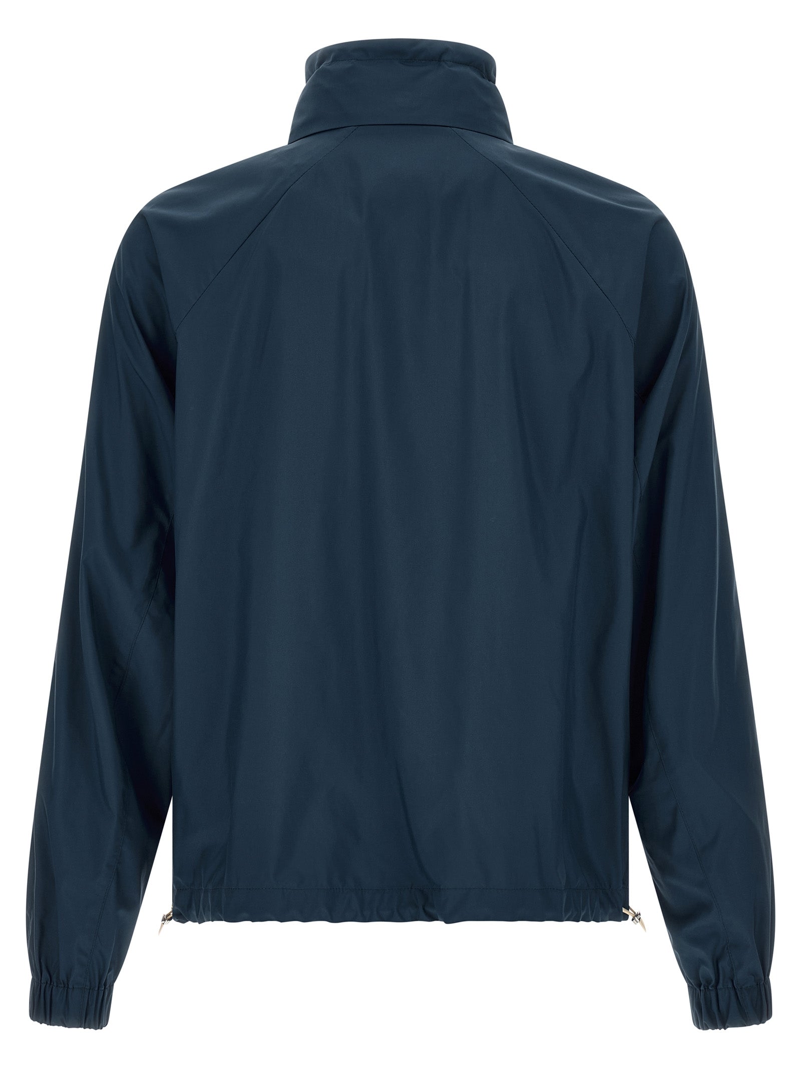 Brunello Cucinelli Blaue Polyester-Jacke in voller Länge