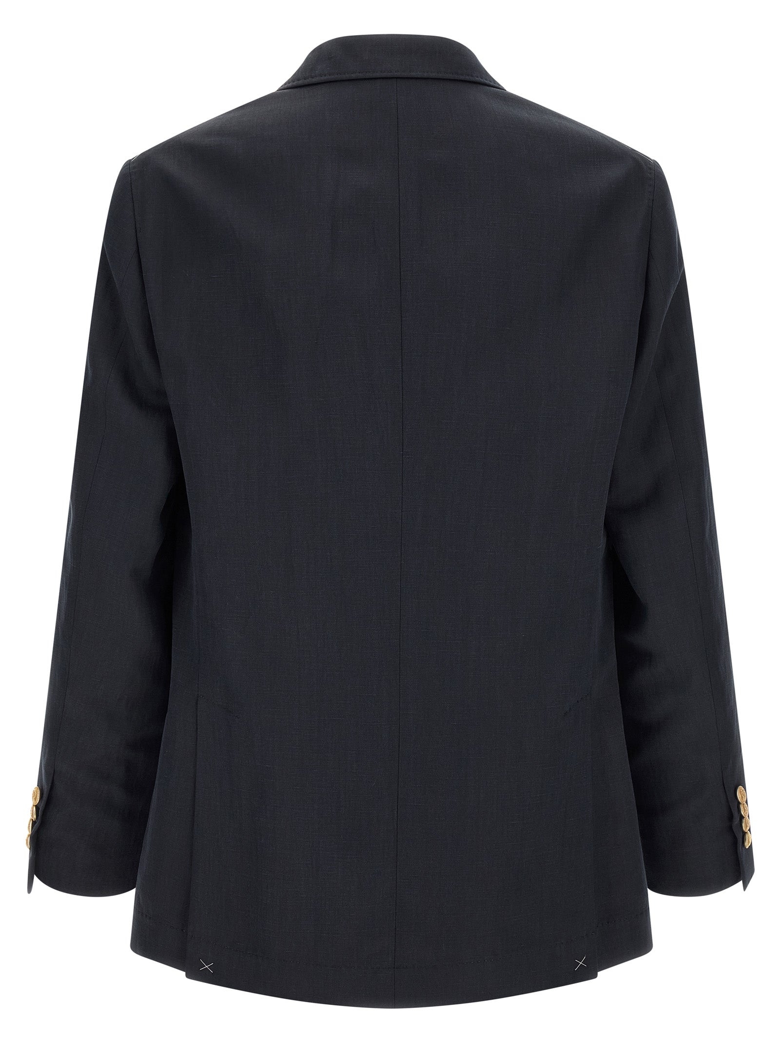 Brunello Cucinelli Blauer Seidenblazer