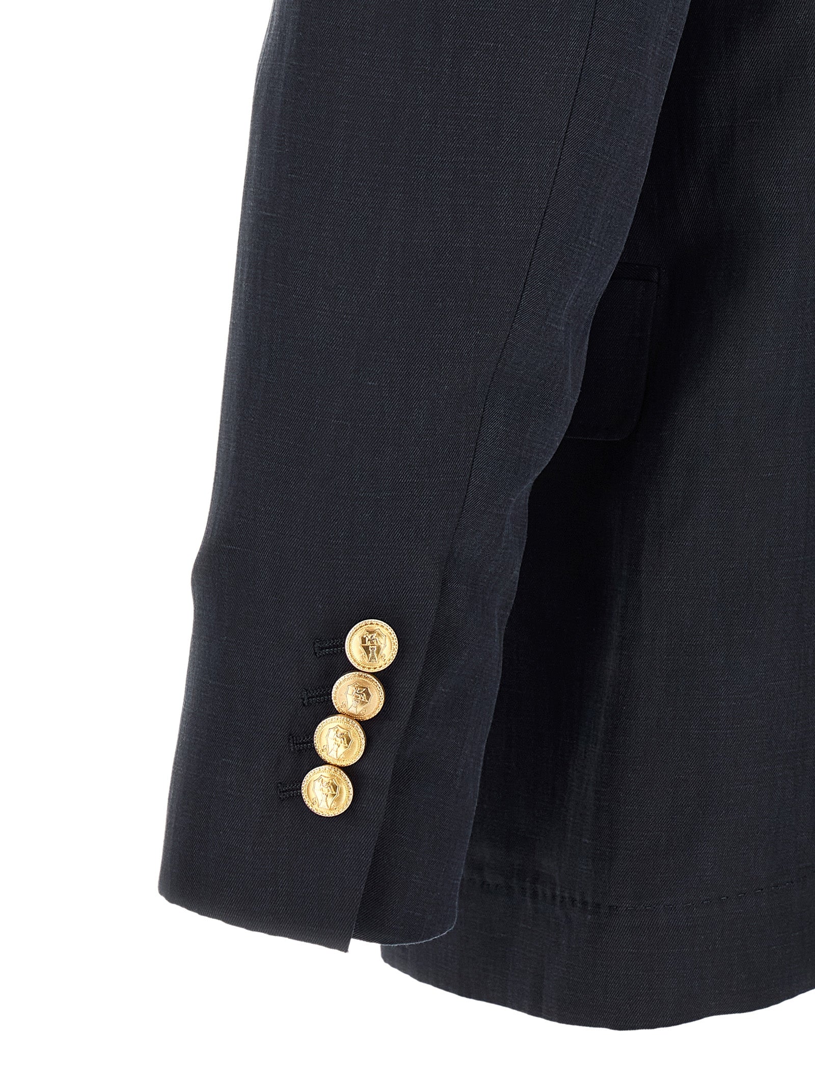 Brunello Cucinelli Blauer Seidenblazer
