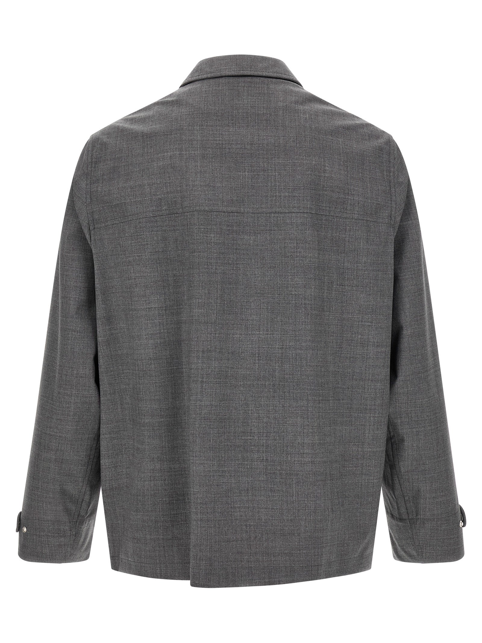 Brunello Cucinelli Grauer Virgin Wool Maxikleid
