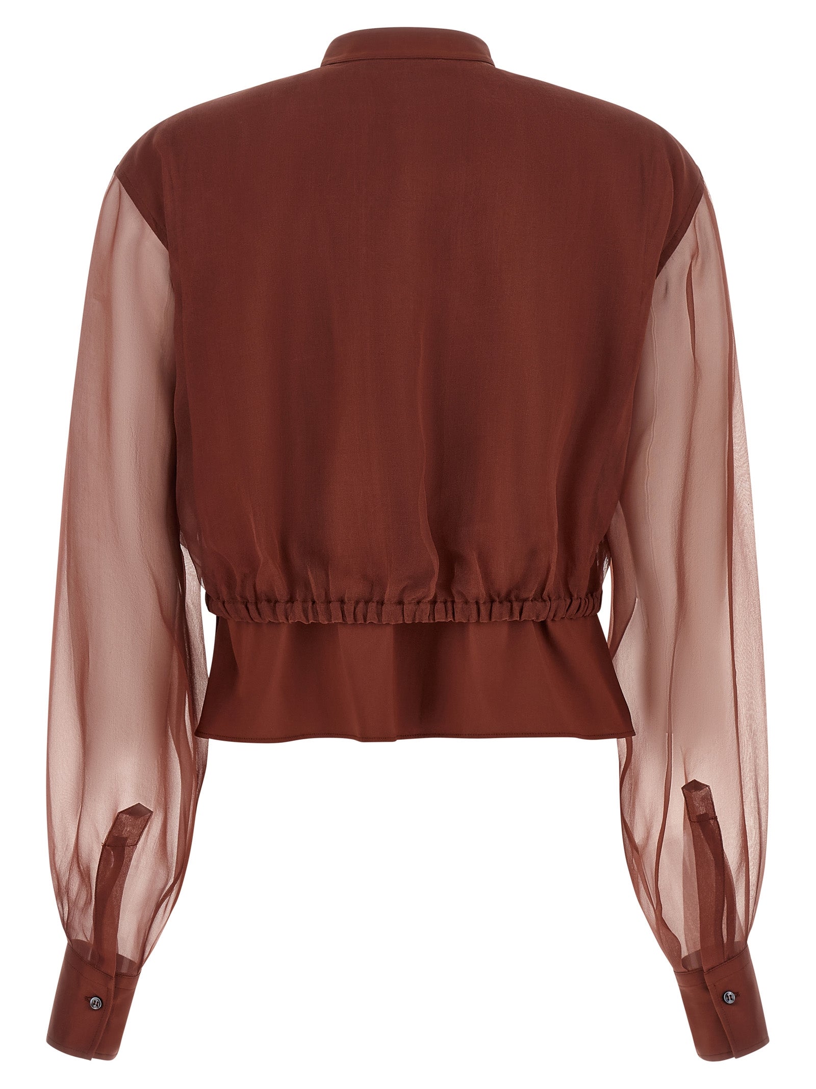 Brunello Cucinelli Braune Baumwollbluse