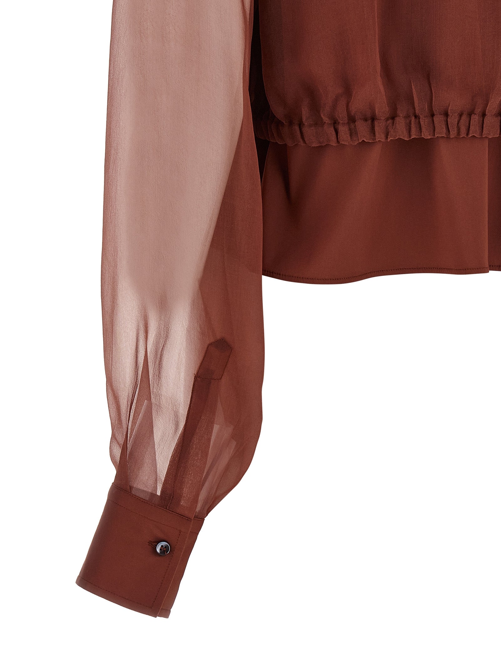 Brunello Cucinelli Braune Baumwollbluse