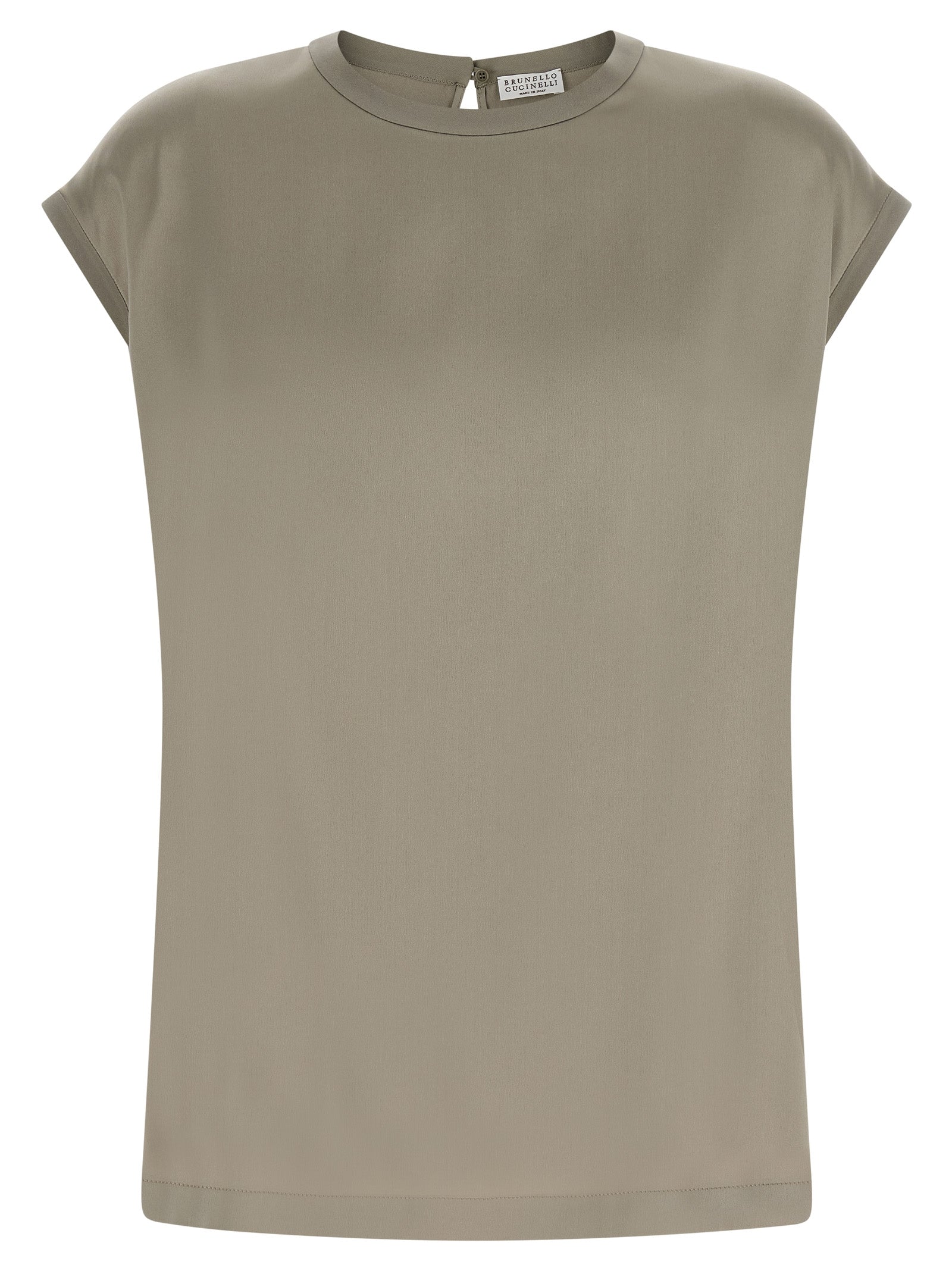 Brunello Cucinelli Zweifarbige Seidenbluse