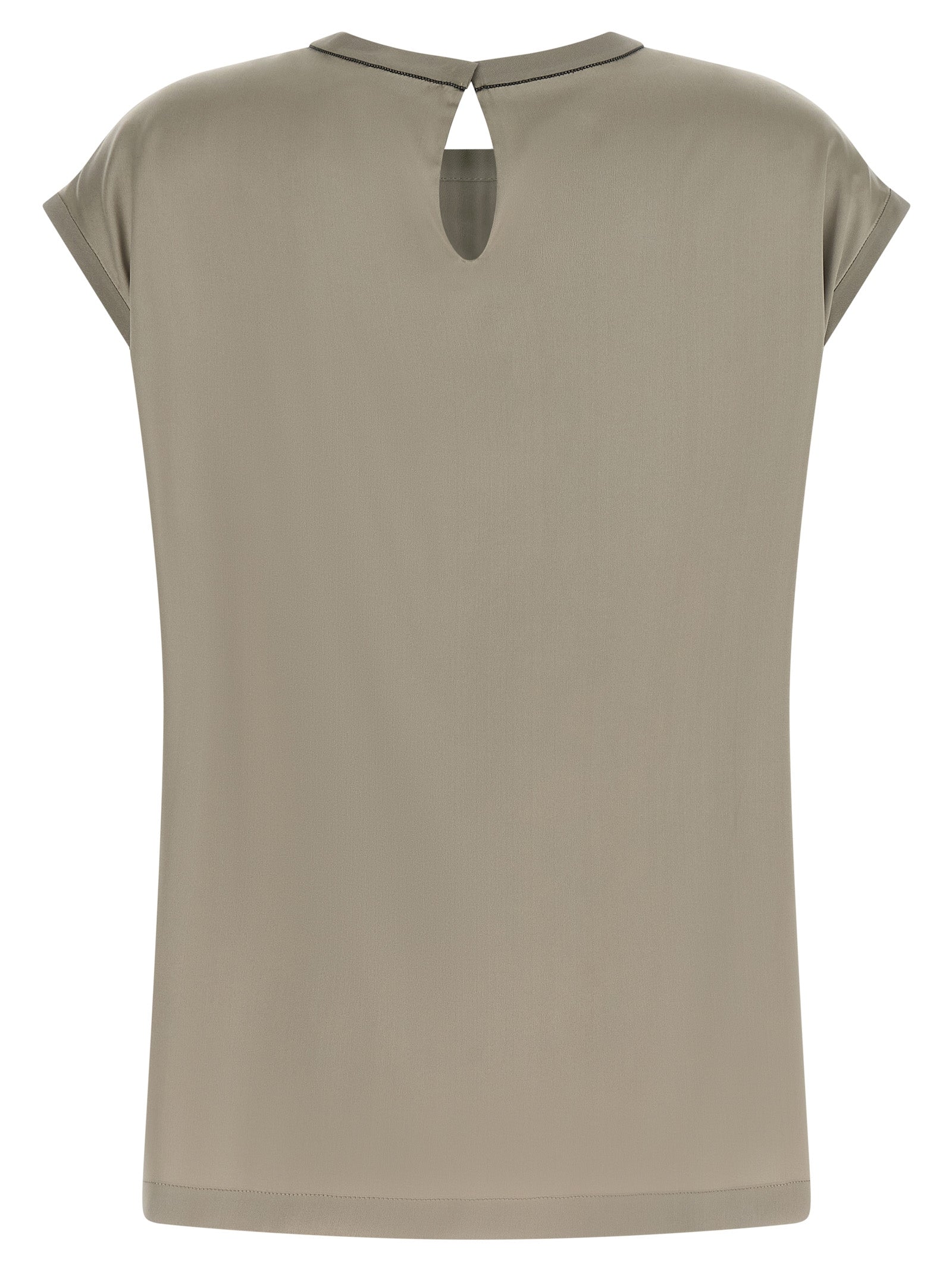Brunello Cucinelli Zweifarbige Seidenbluse