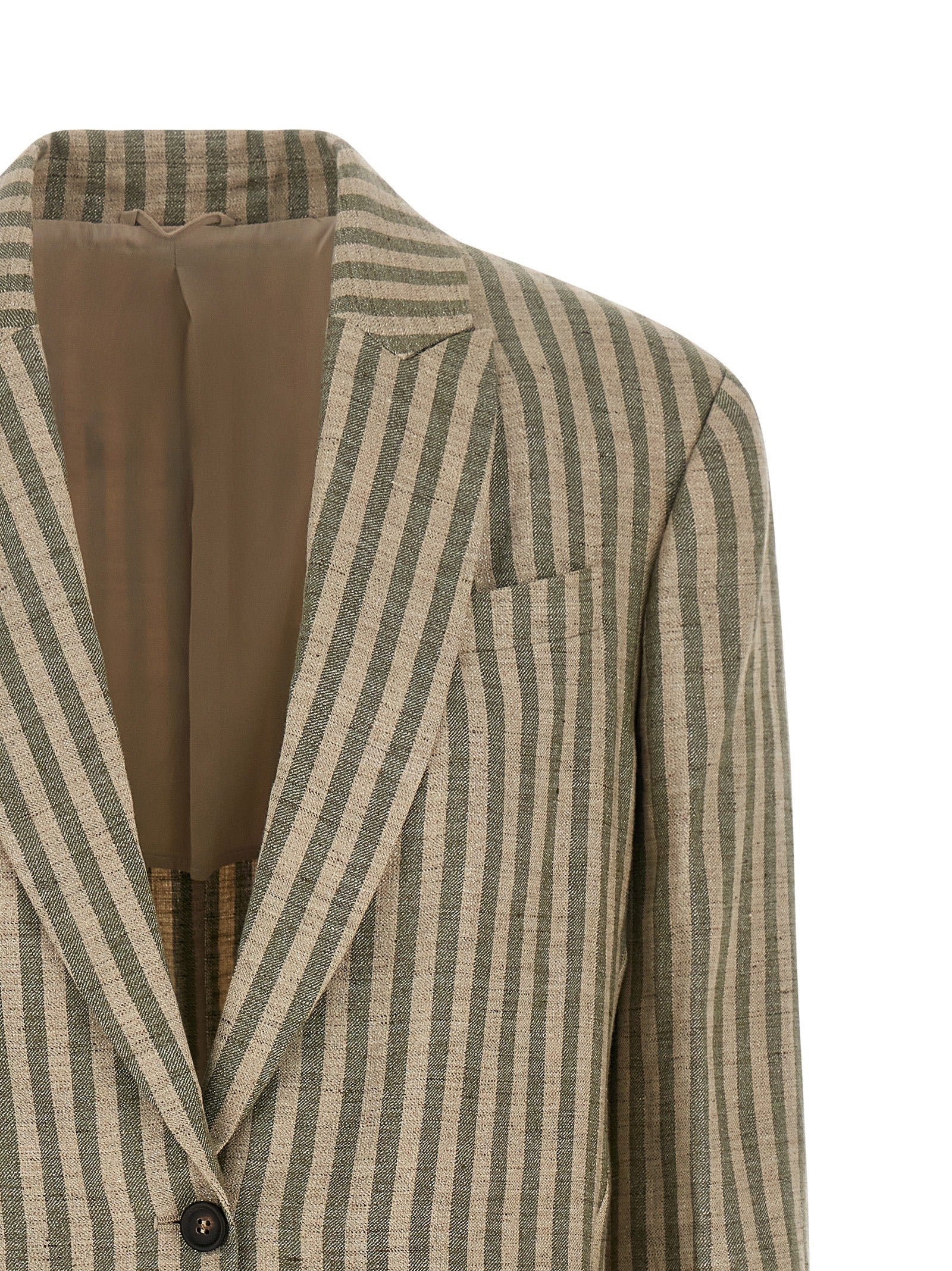 Brunello Cucinelli Zweifarbiger Leinenblazer