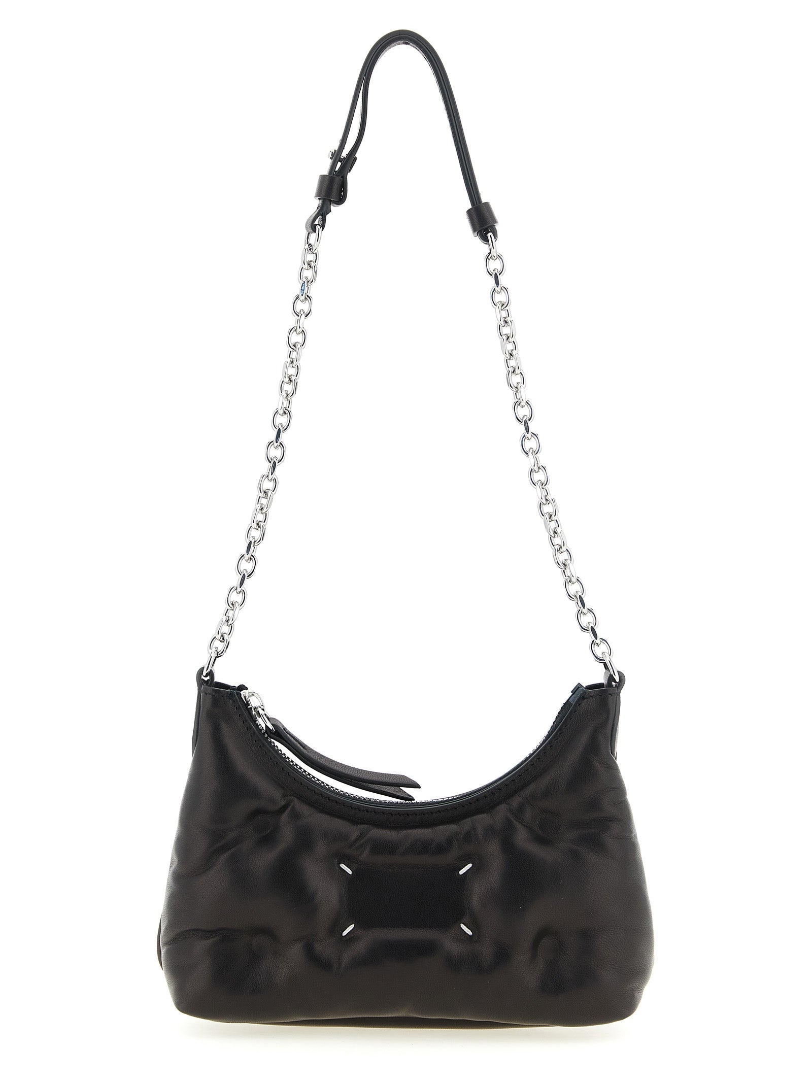 Maison Margiela Schwarze Umhängetasche aus Lammleder
