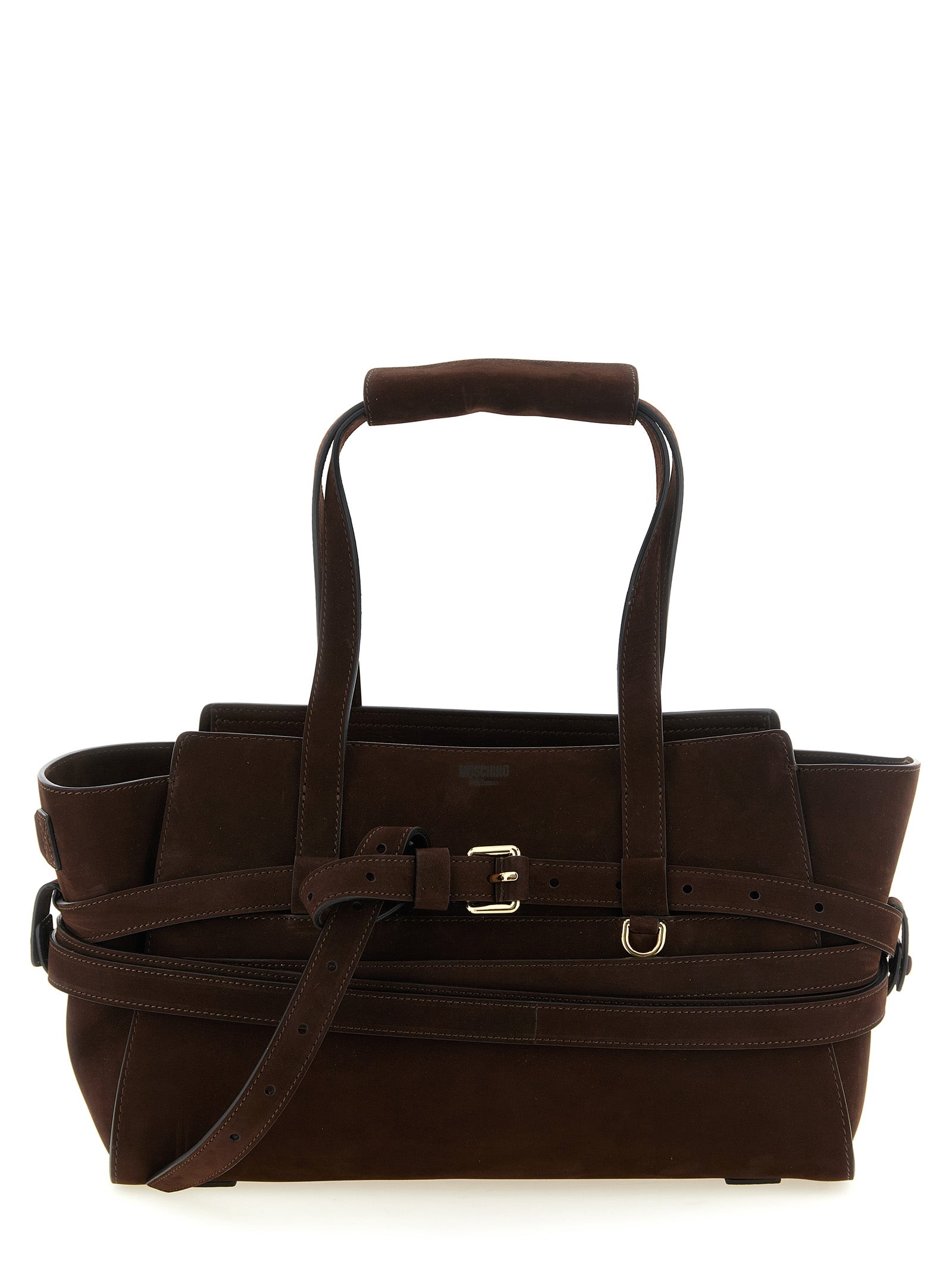 Moschino Braune Kalbsleder-Handtasche
