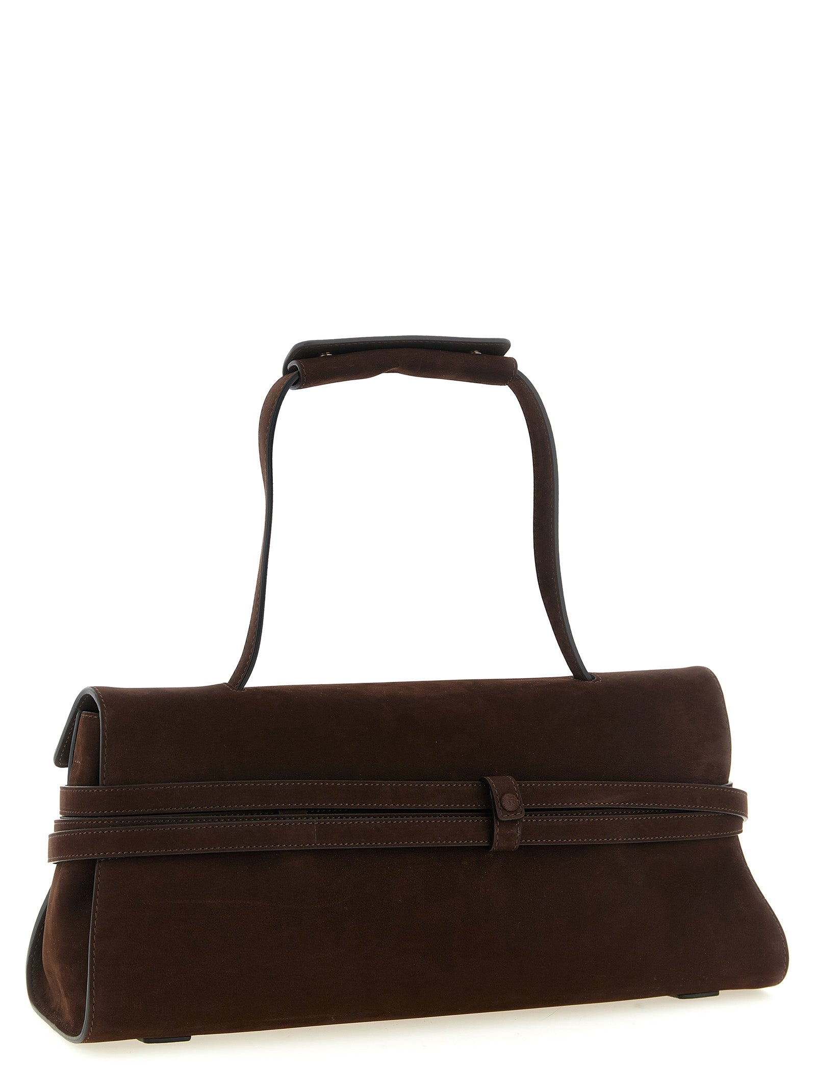 Moschino Braunes Kalbsleder Damen Crossbody Tasche